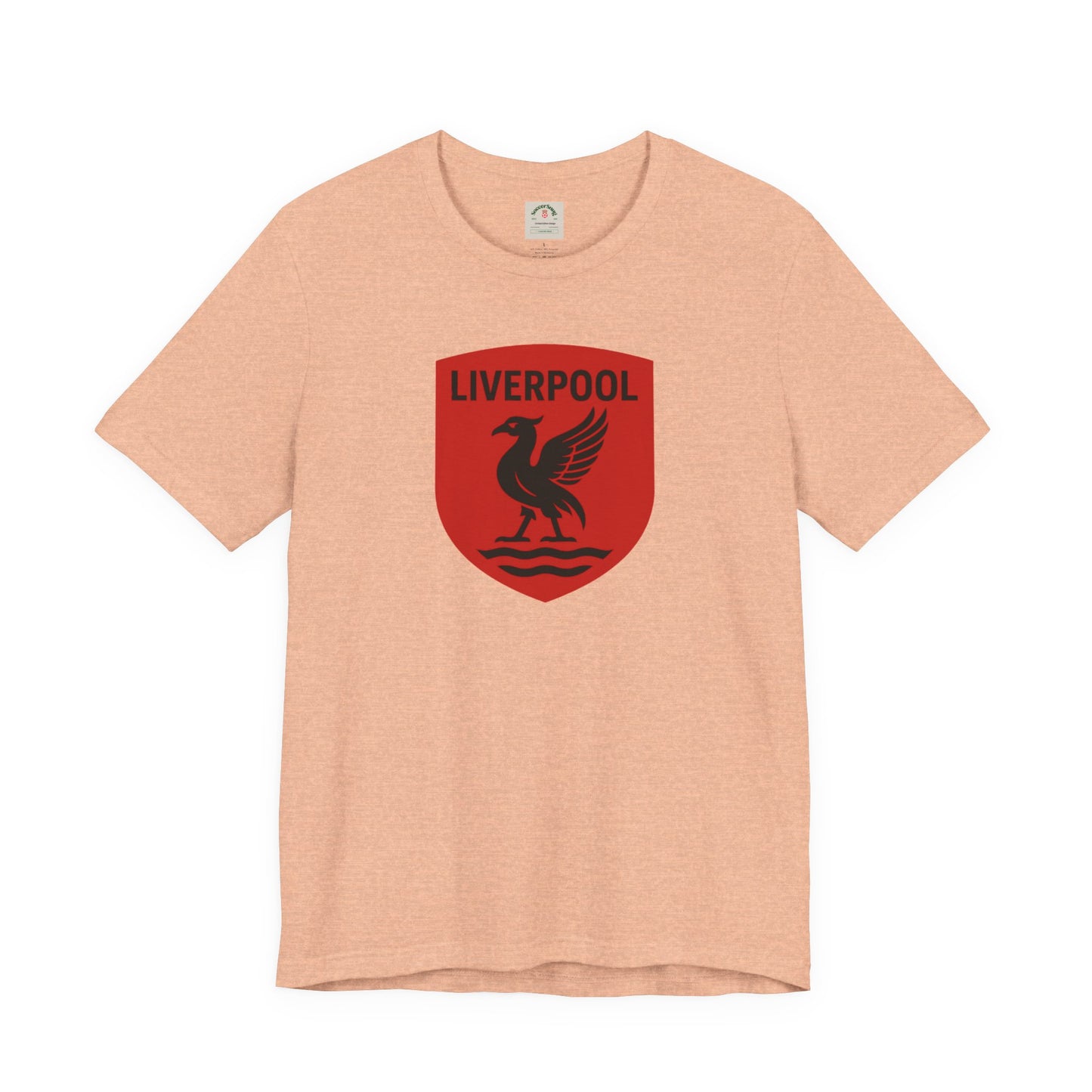 Liverpool Crest T Shirt Retro Red Shield Football Tee