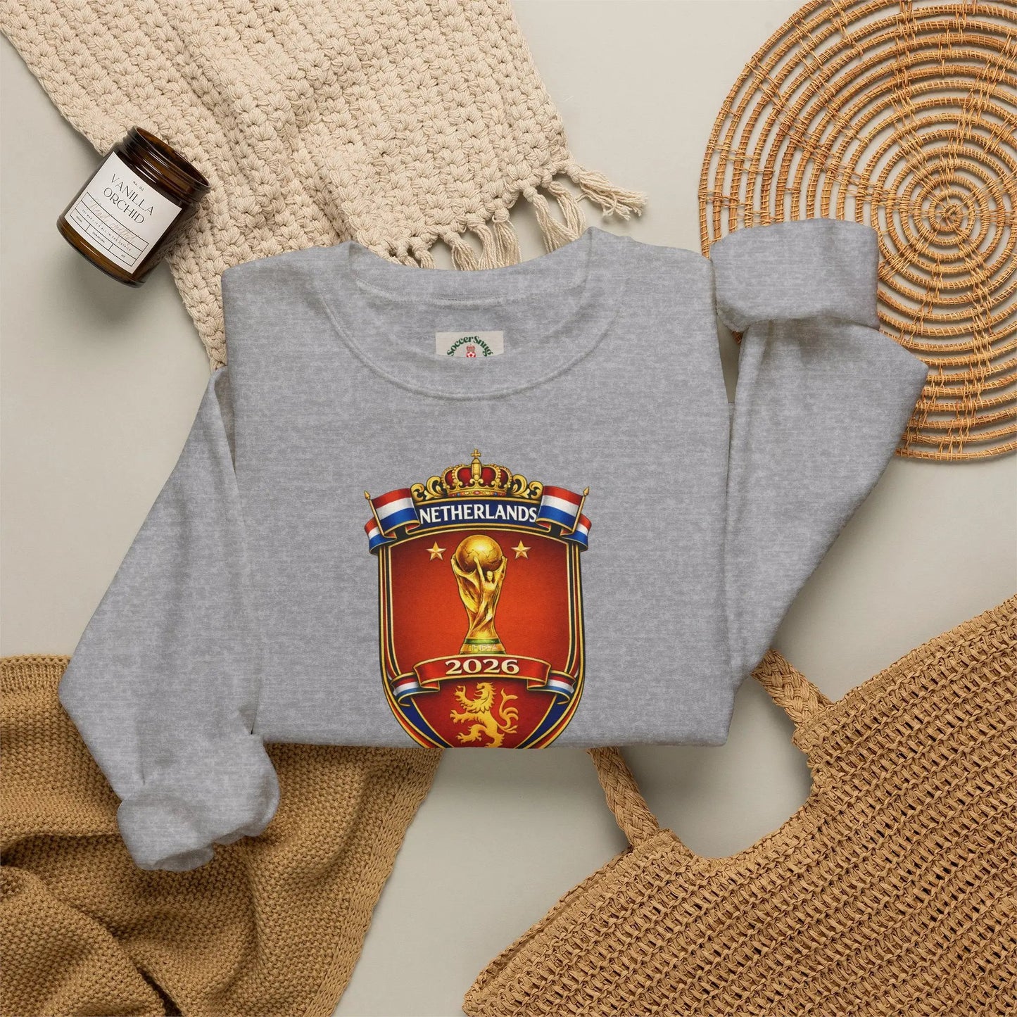 Netherlands 2026 World Cup Crest Crewneck by Printify