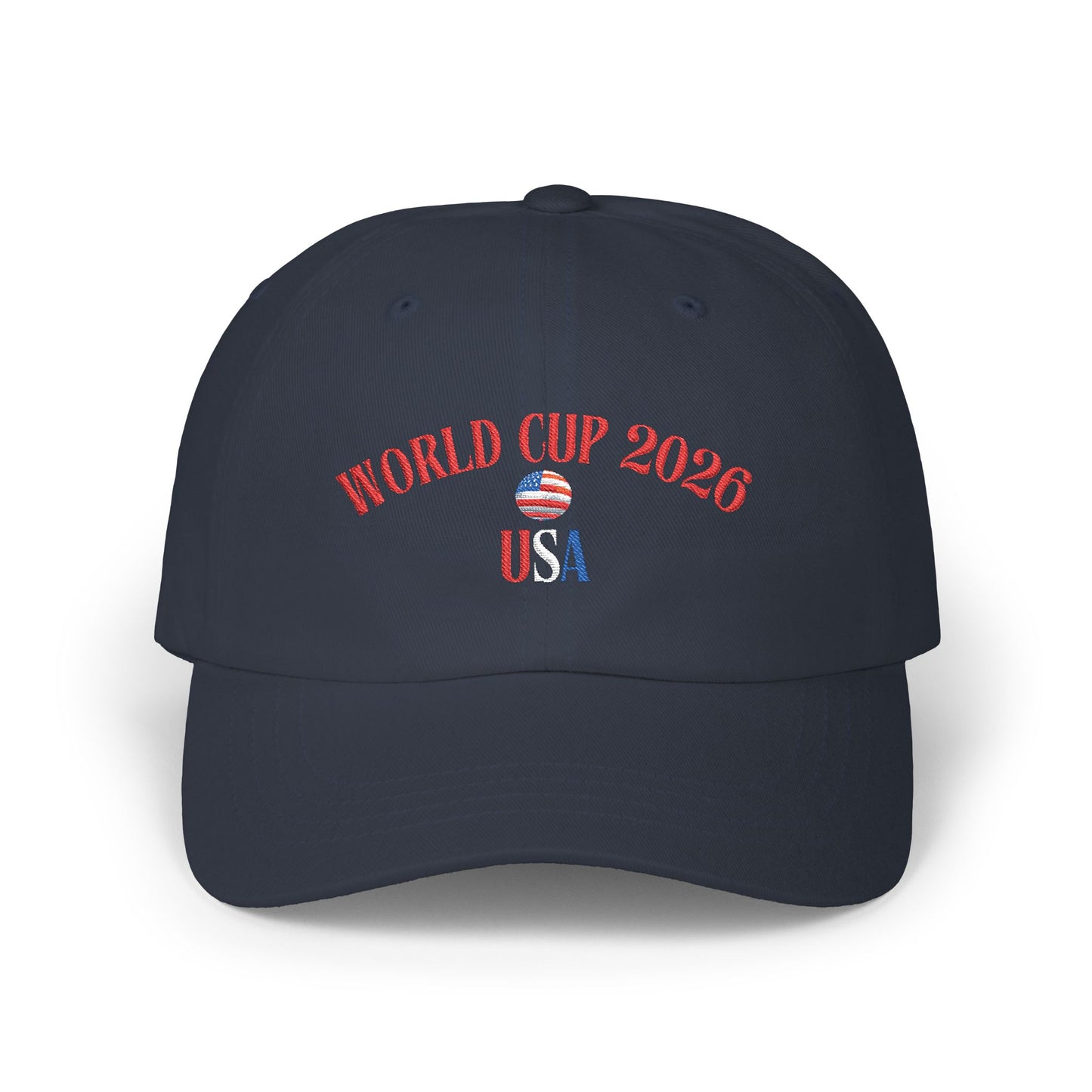 World Cup 2026 USA Dad Cap – Embroidered Soccer Ball Baseball Hat