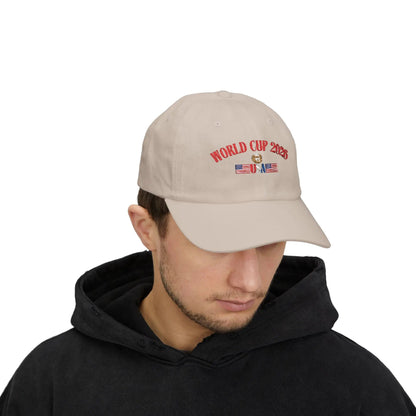 Classic Dad Cap World Cup 2026 USA Soccer Fan Hat With Precurved Visor by Printify