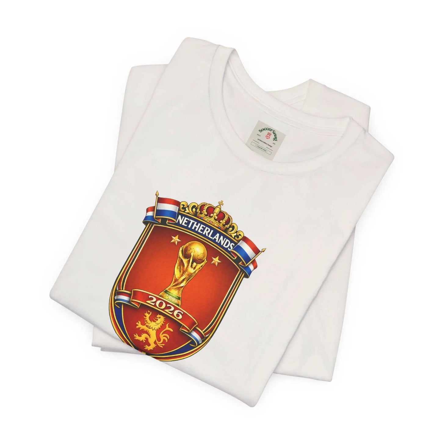 Netherlands World Cup 2026 Soccer Crest T-Shirt by Printify