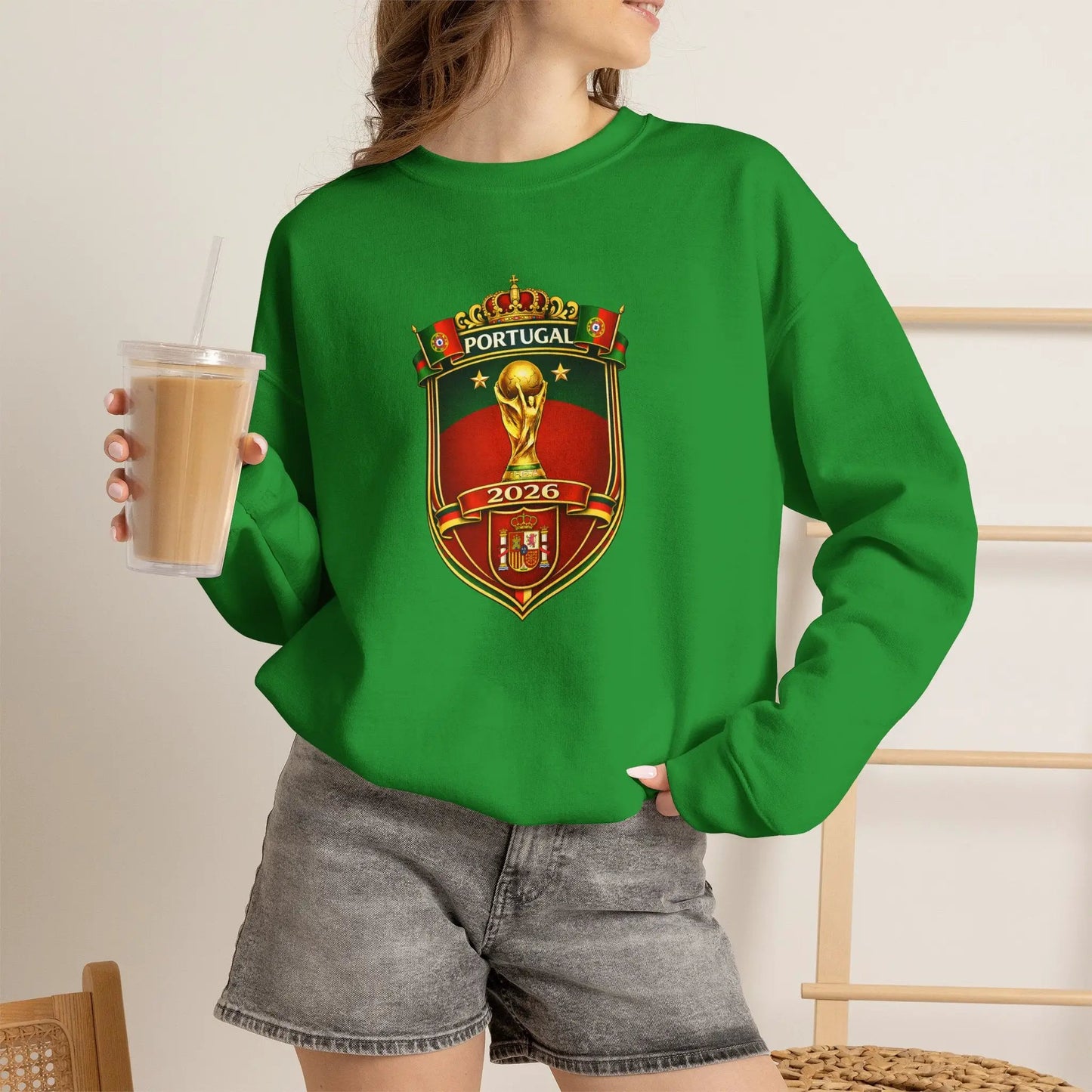Portugal World Cup 2022 Crest Sweatshirt by Printify