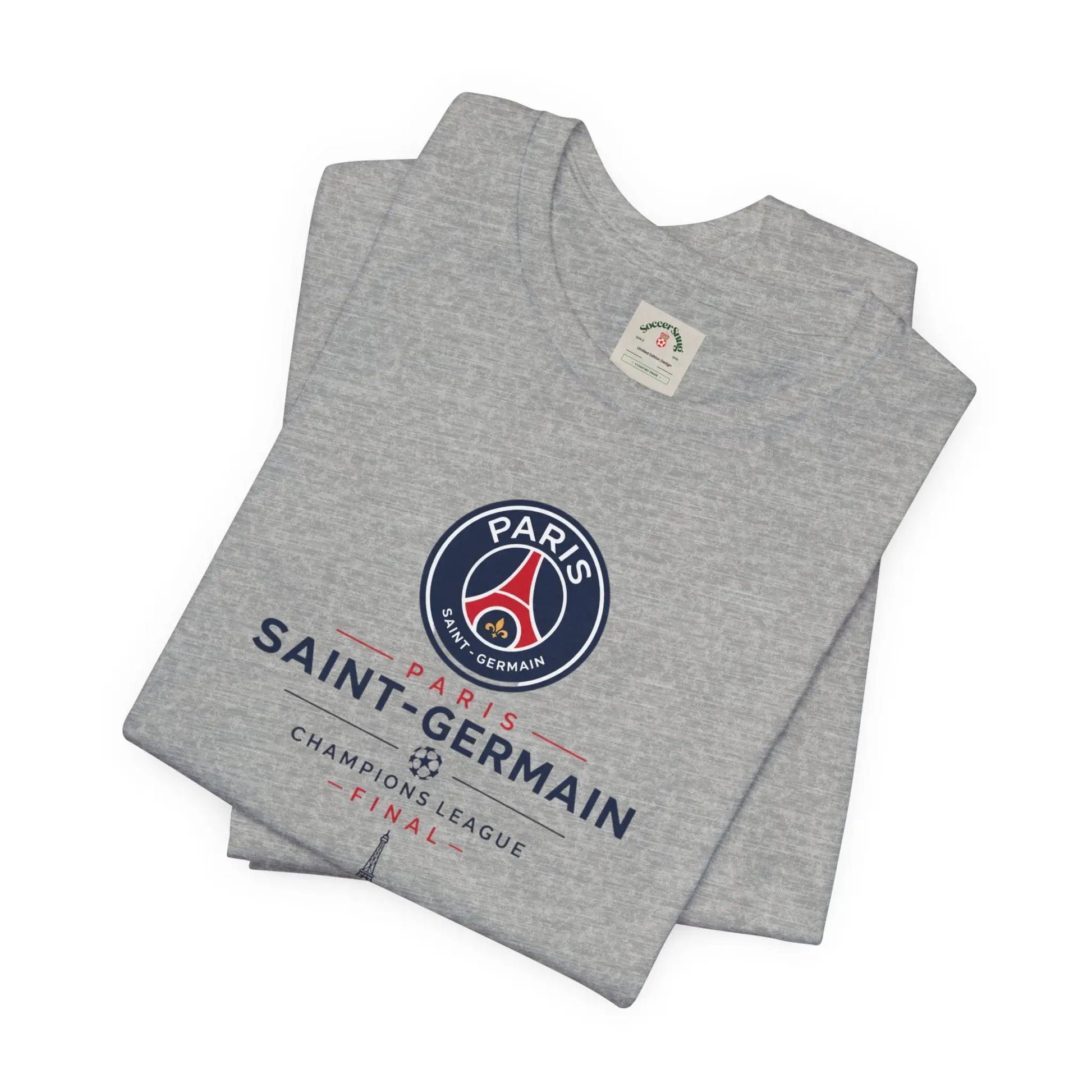 PSG Champions League Final Unisex Soccer Jersey Short Sleeve Tee by Printify