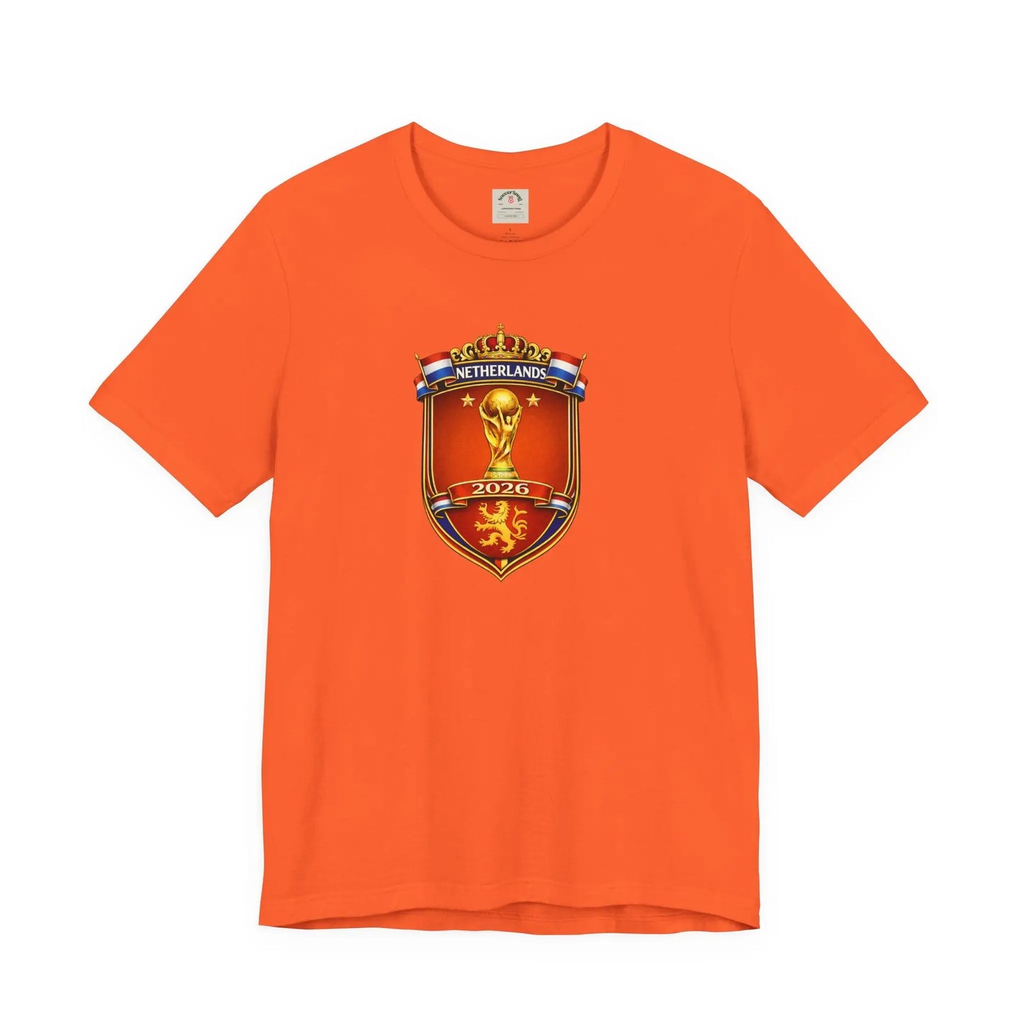 Netherlands World Cup 2026 Soccer Crest T-Shirt by Printify