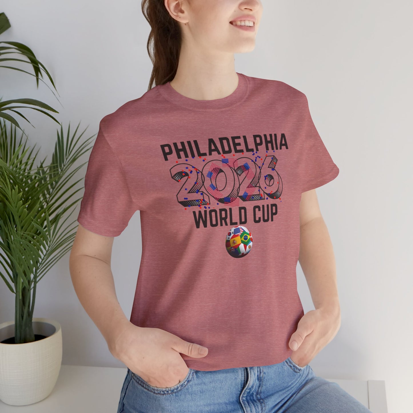 Philadelphia World Cup 2026 Unisex Streetwear Cotton Crew Tee
