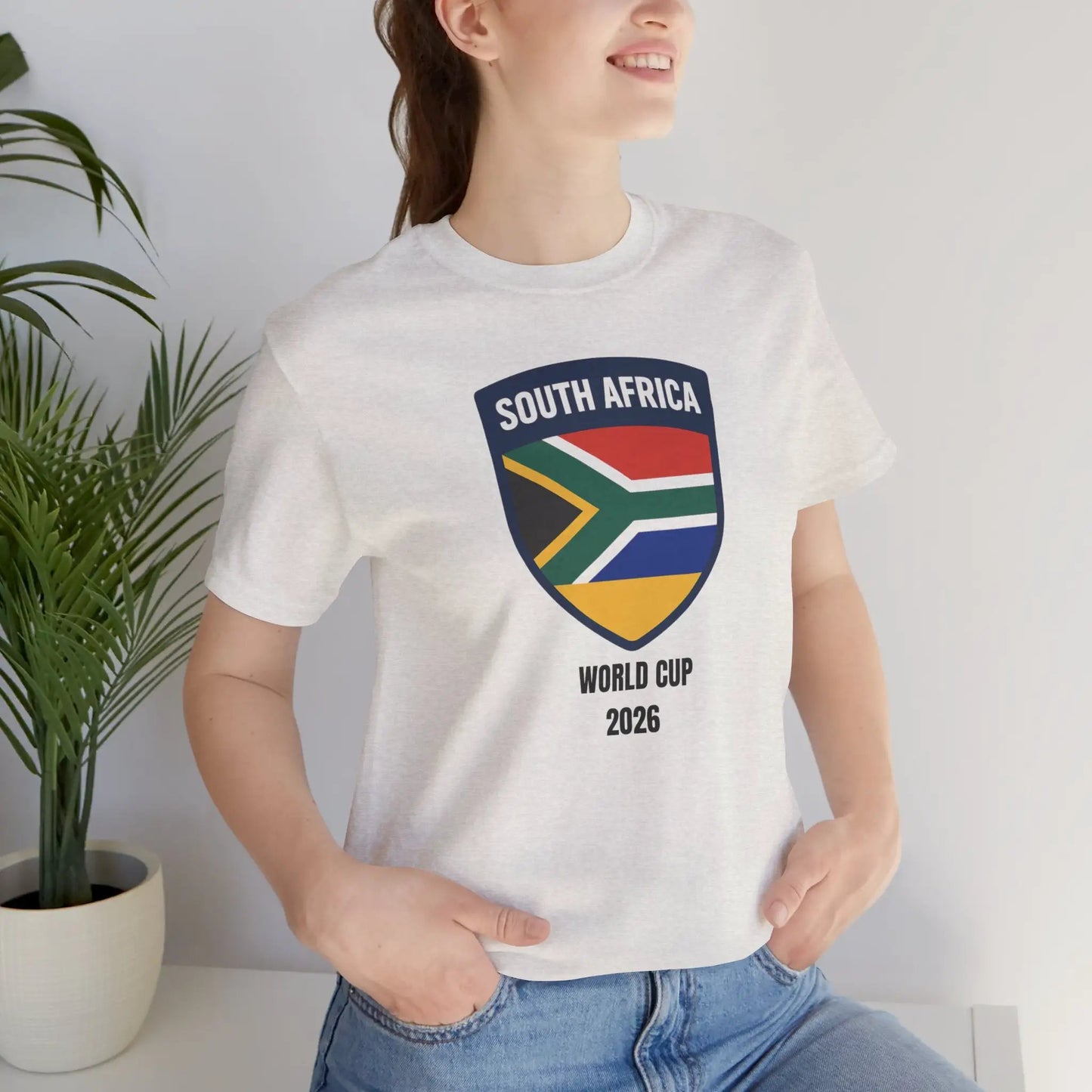 South Africa World Cup 2026 Unisex Cotton Crew Tee by Printify