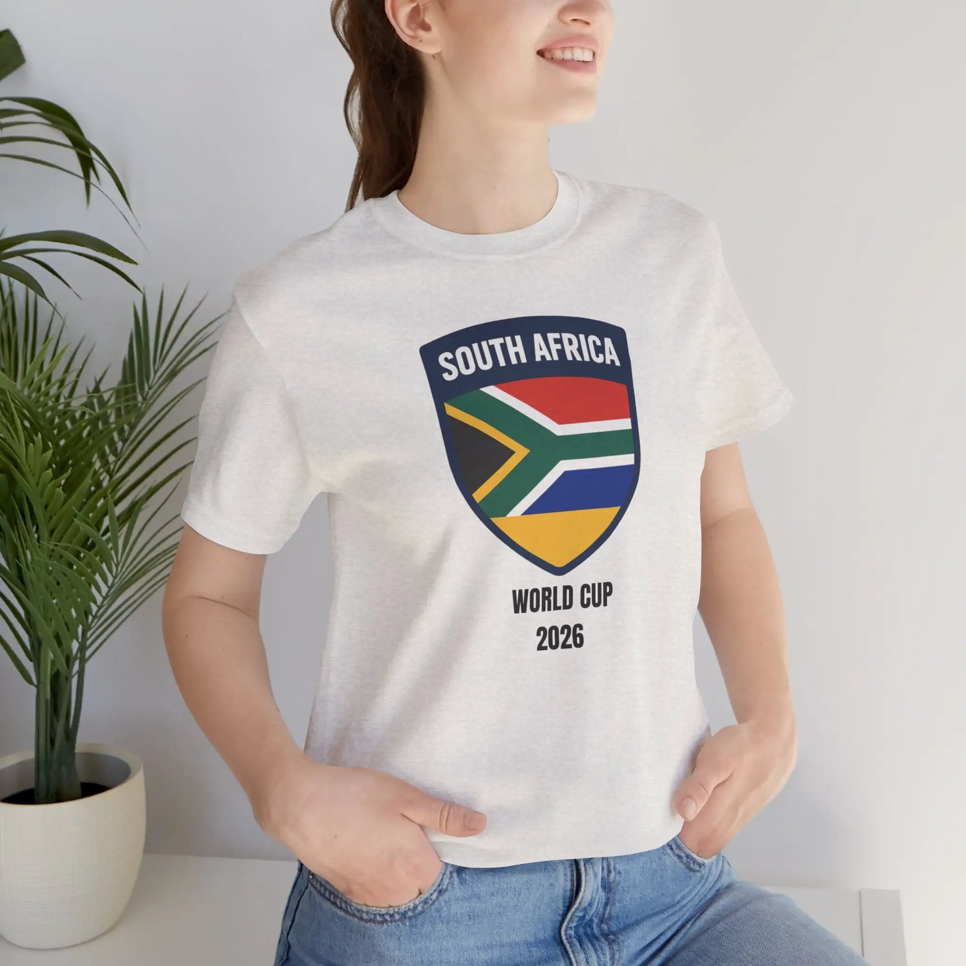 South Africa World Cup 2026 Unisex Cotton Crew Tee by Printify