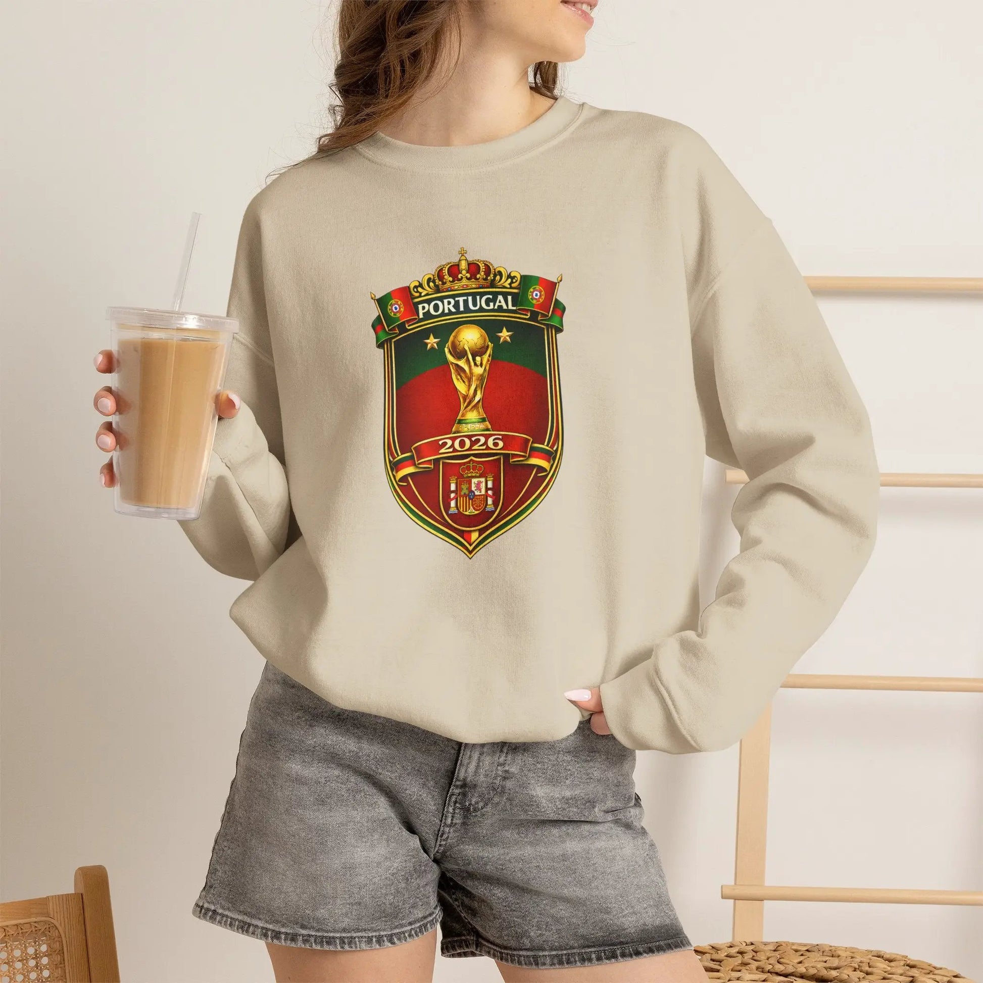 Portugal World Cup 2022 Crest Sweatshirt by Printify