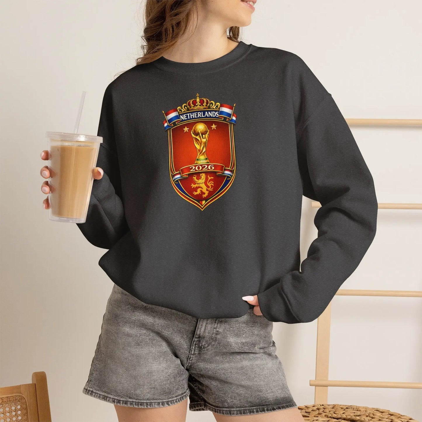 Netherlands 2026 World Cup Crest Crewneck by Printify
