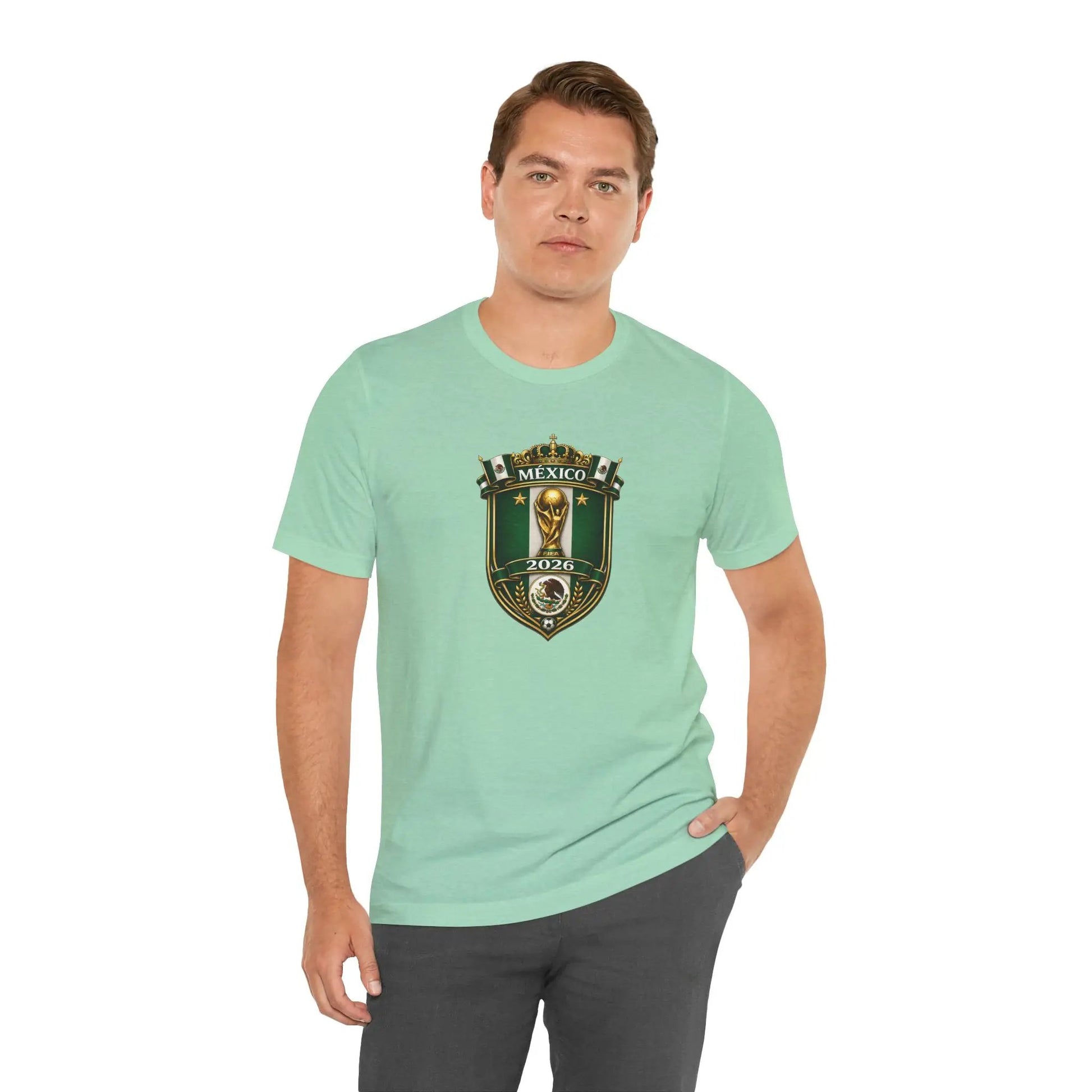Mexico 2026 World Cup Crest T-Shirt — Soccer Fan Jersey Tee by Printify