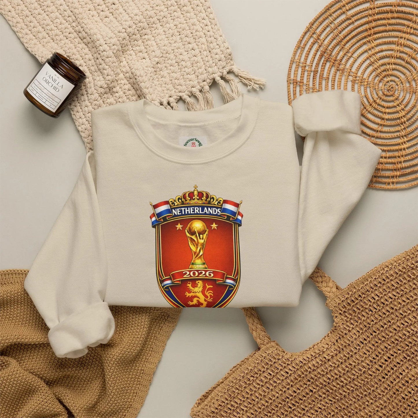Netherlands 2026 World Cup Crest Crewneck by Printify