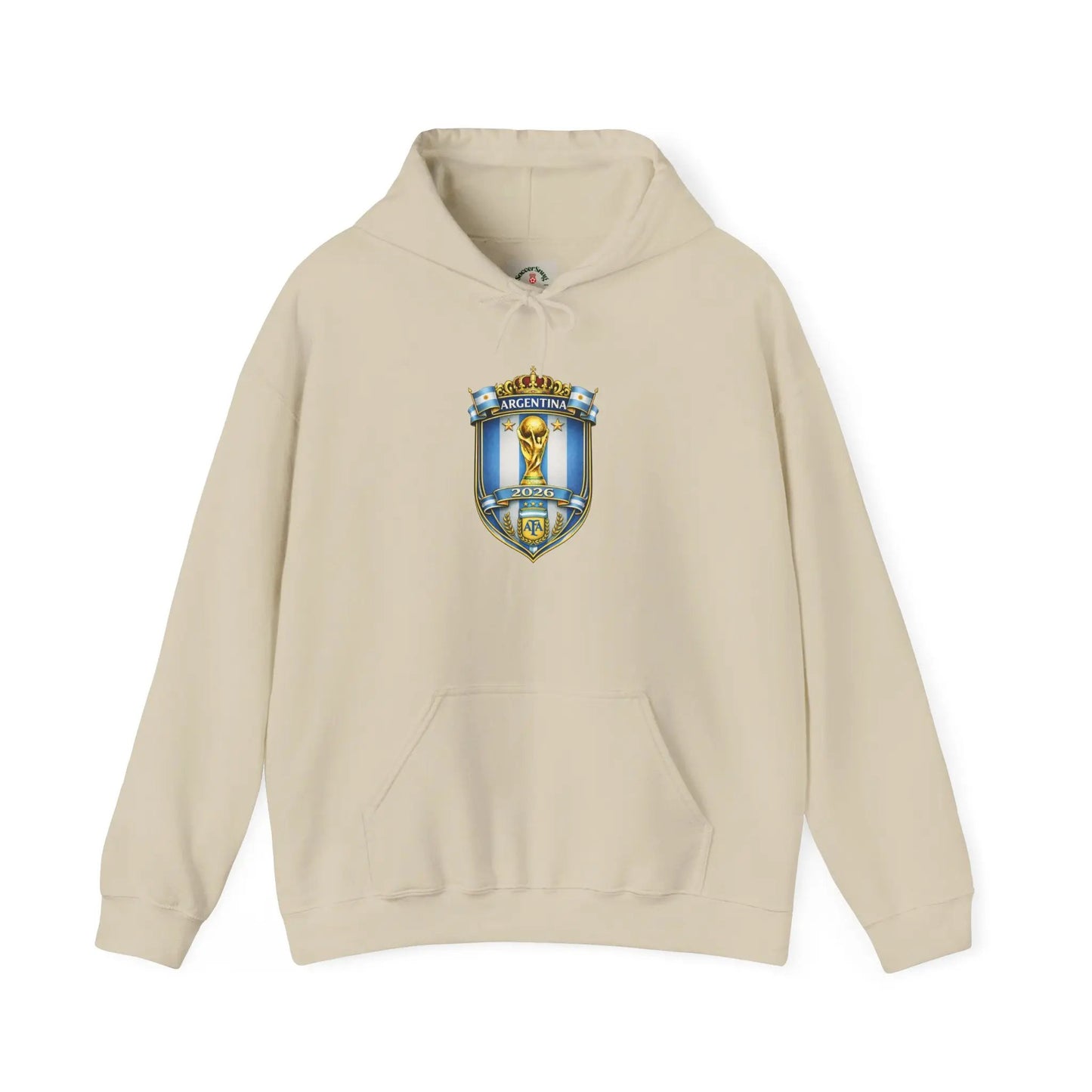 Soccer Trophy Crest Hoodie - Champion Shield Football Pullover by Printify