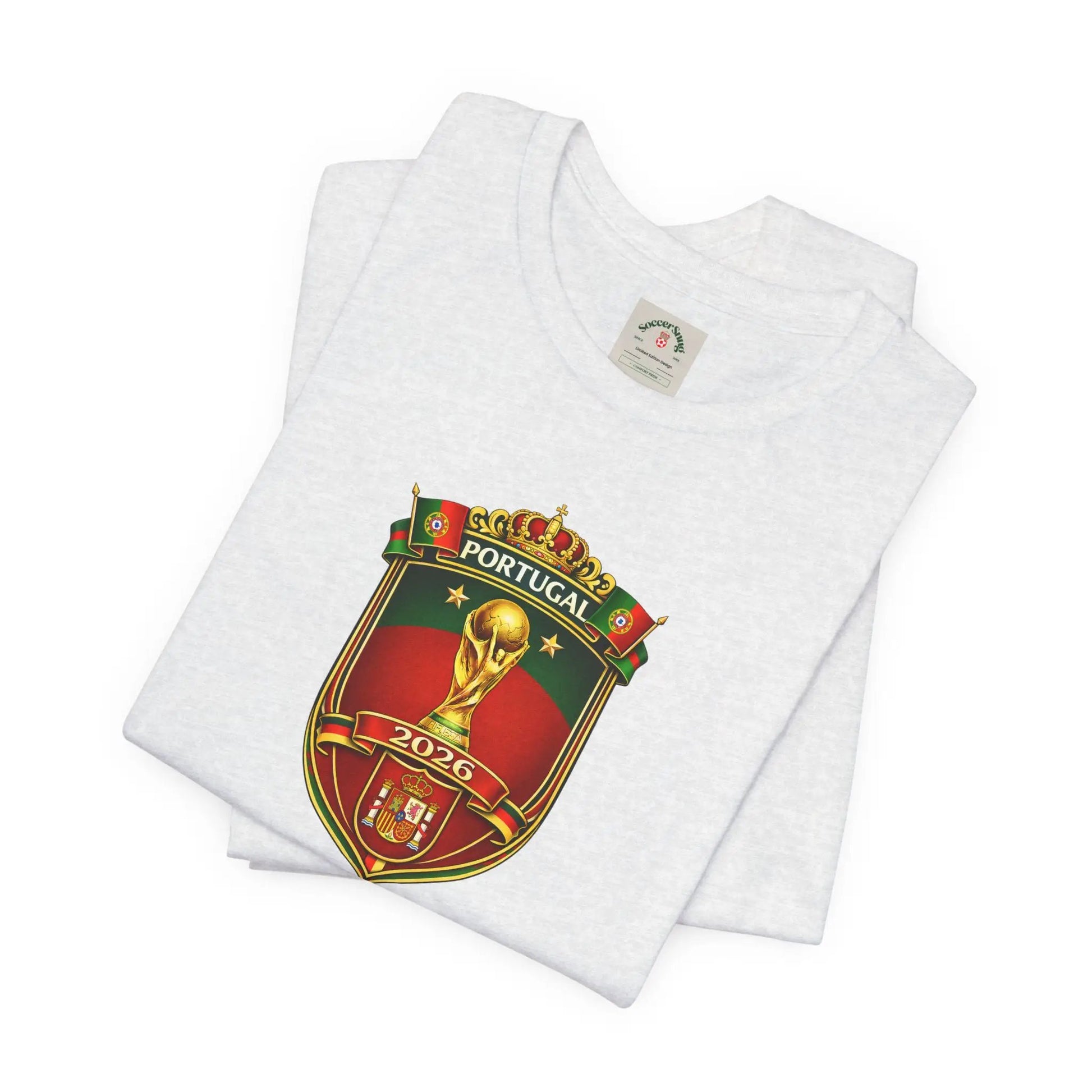 Portugal World Cup Soccer Crest Tee by Printify