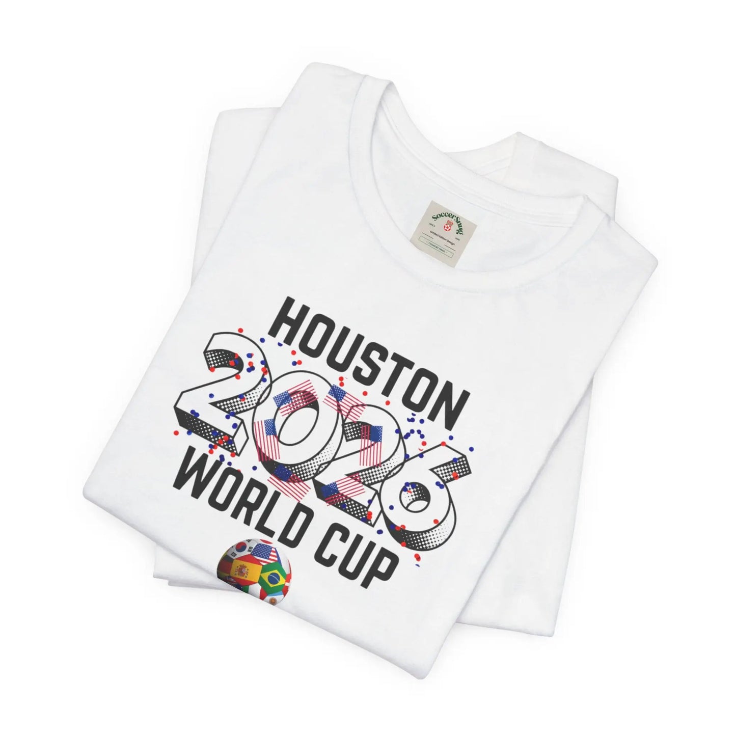 Houston World Cup 2026 Host Unisex Cotton Crew Tee by Printify