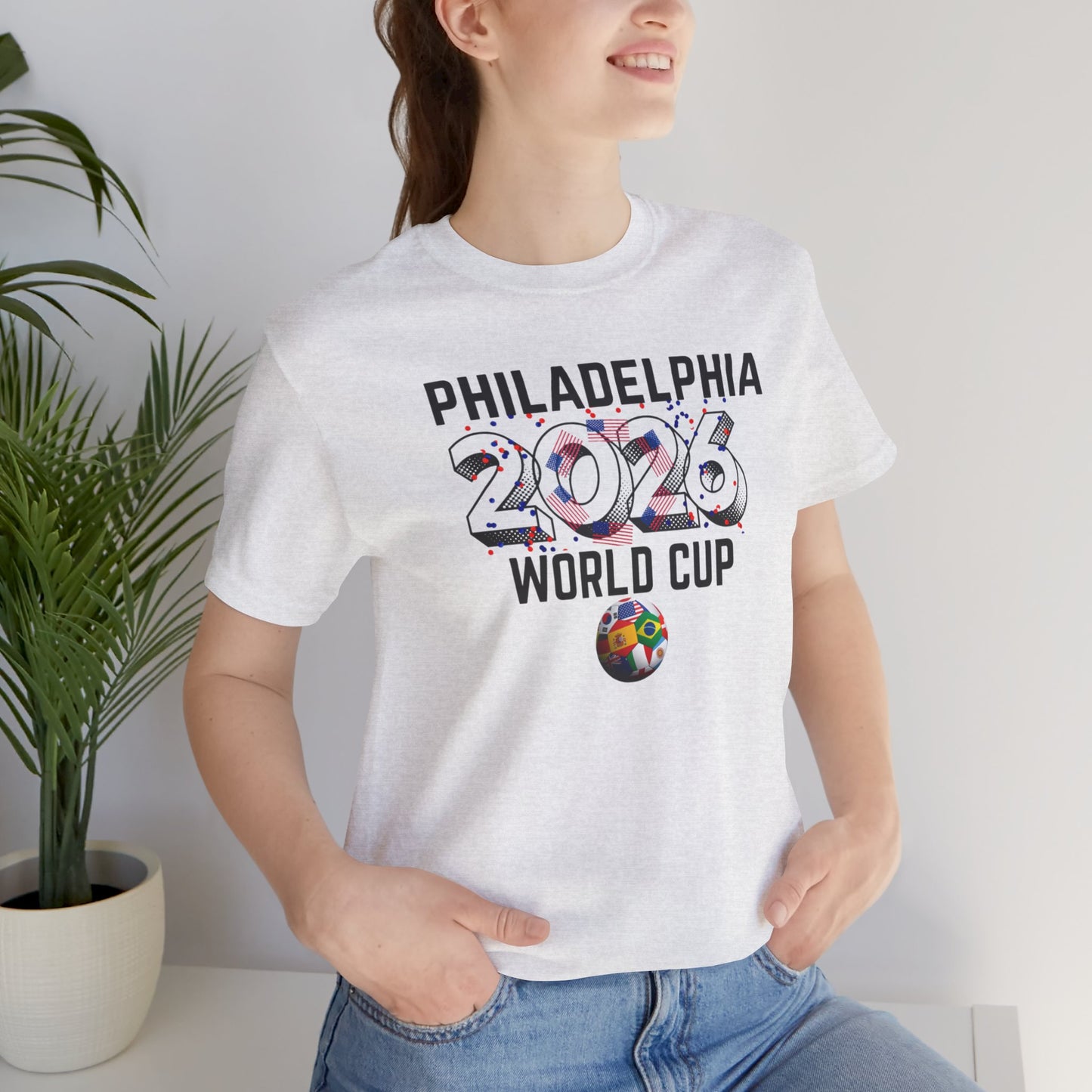 Philadelphia World Cup 2026 Unisex Streetwear Cotton Crew Tee