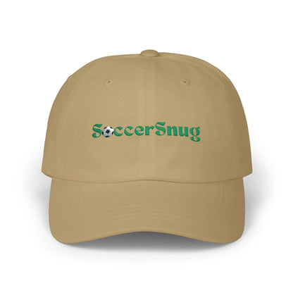 SoccerSnug Embroidered Dad Cap Casual Soccer Fan Baseball Hat by Printify
