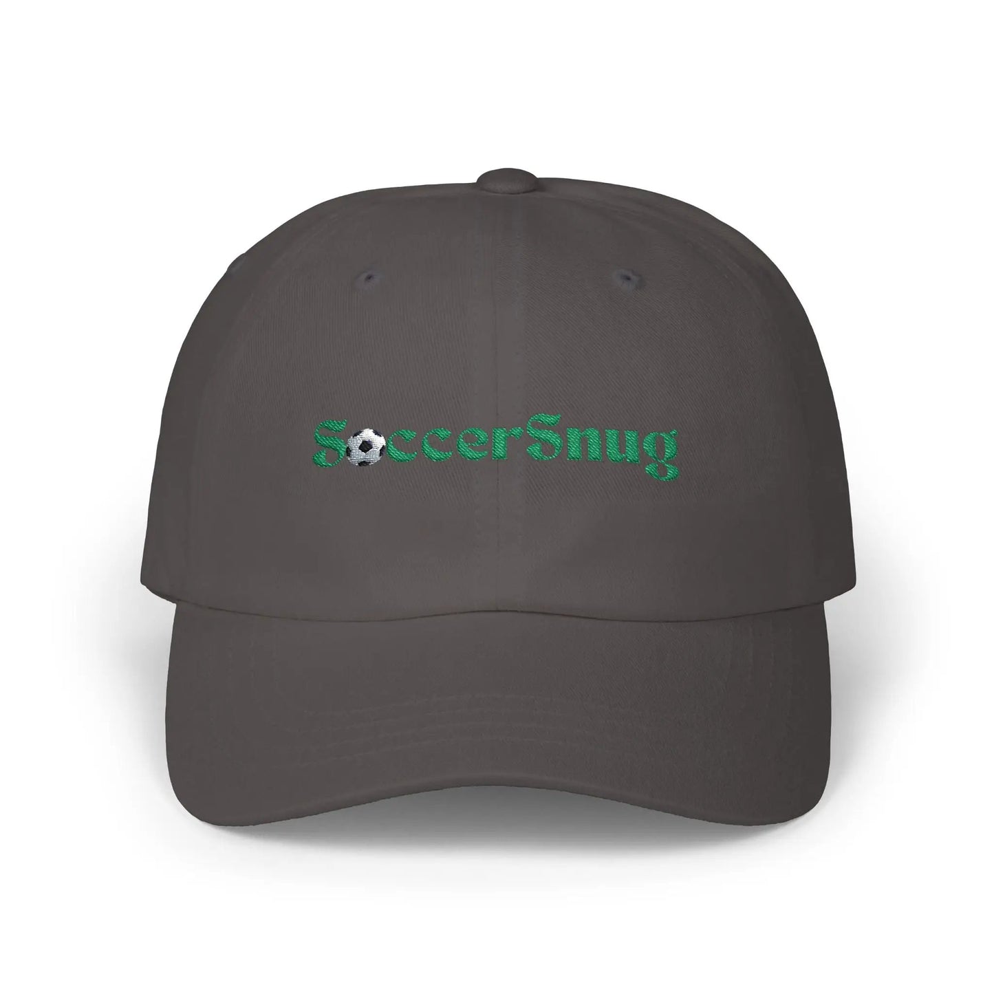 SoccerSnug Embroidered Dad Cap Casual Soccer Fan Baseball Hat by Printify