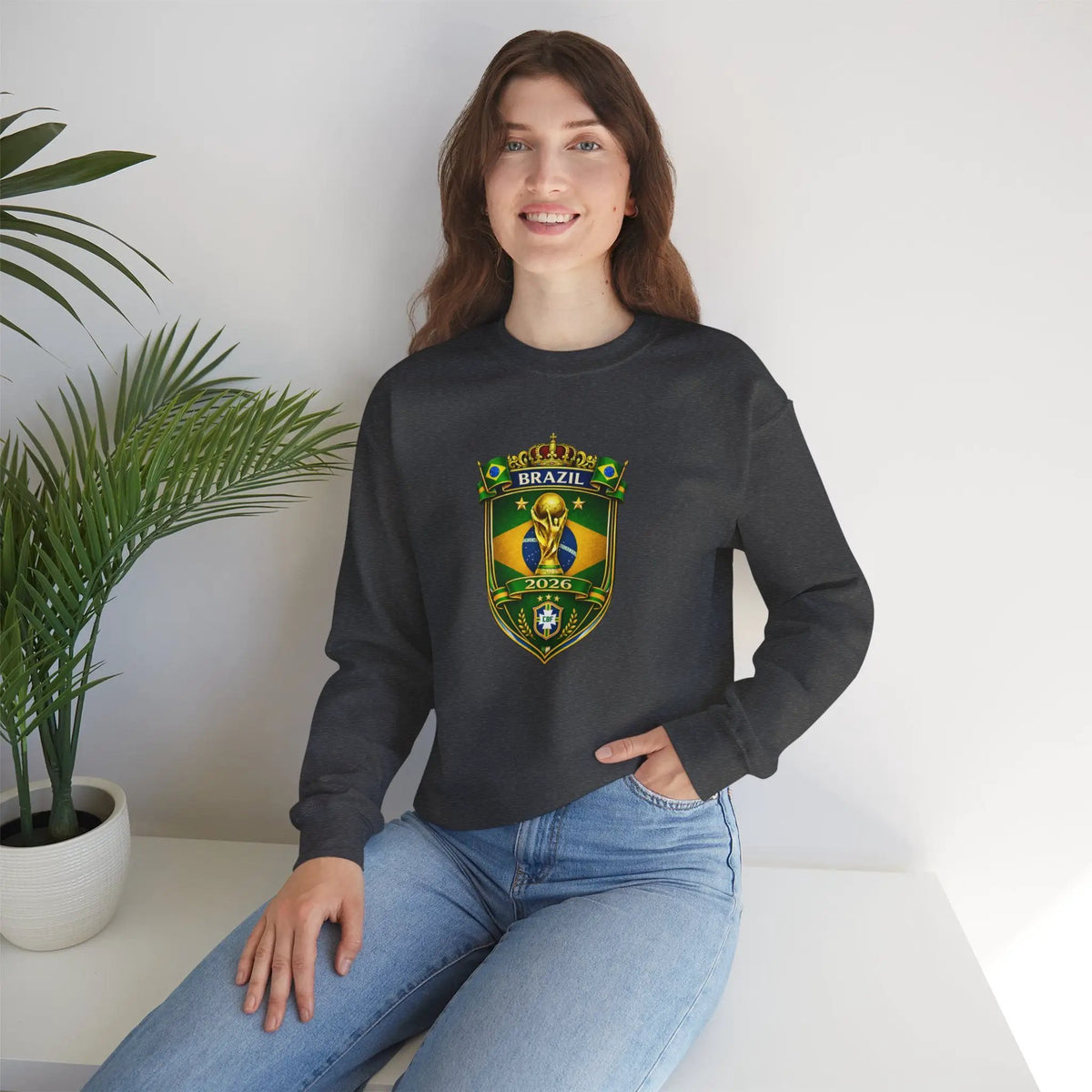 Brazil World Cup 2026 Crewneck Sweatshirt by Printify