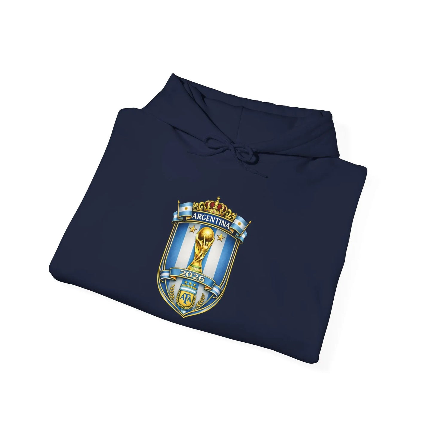 Soccer Trophy Crest Hoodie - Champion Shield Football Pullover by Printify