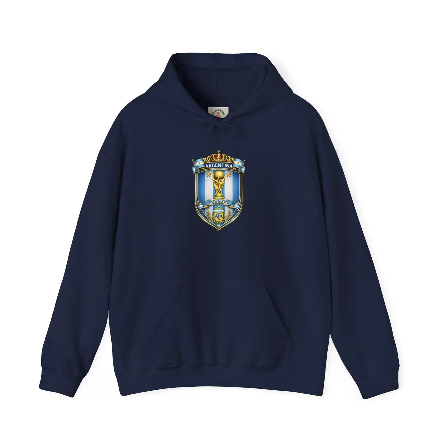 Soccer Trophy Crest Hoodie - Champion Shield Football Pullover by Printify
