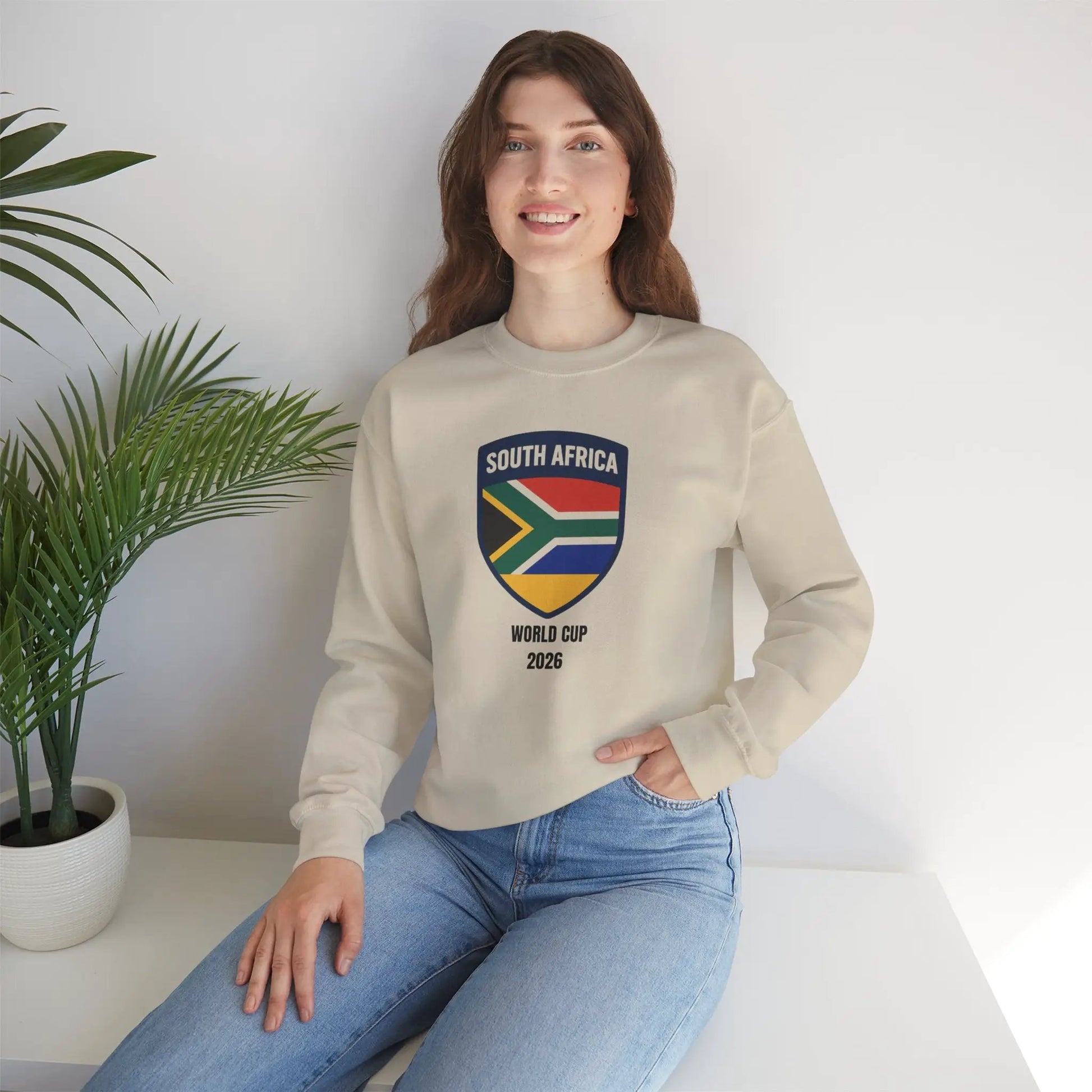 South Africa World Cup 2026 Unisex Heavy Blend™ Crewneck Sweatshirt by Printify