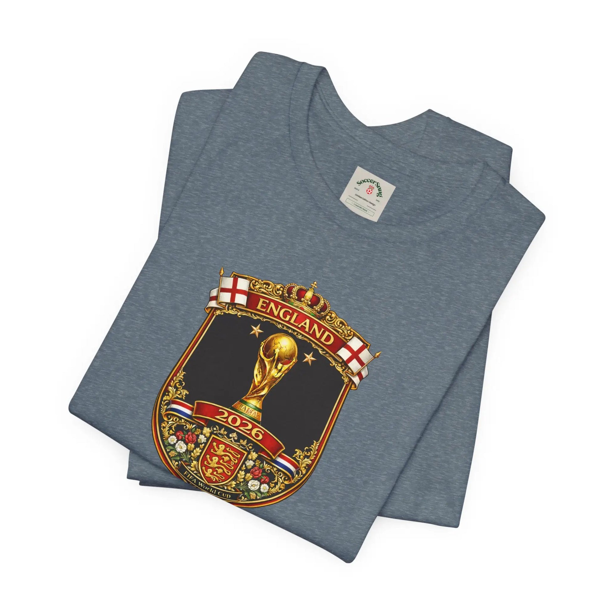 England World Cup 2026 Unisex Cotton Crew Tee by Printify