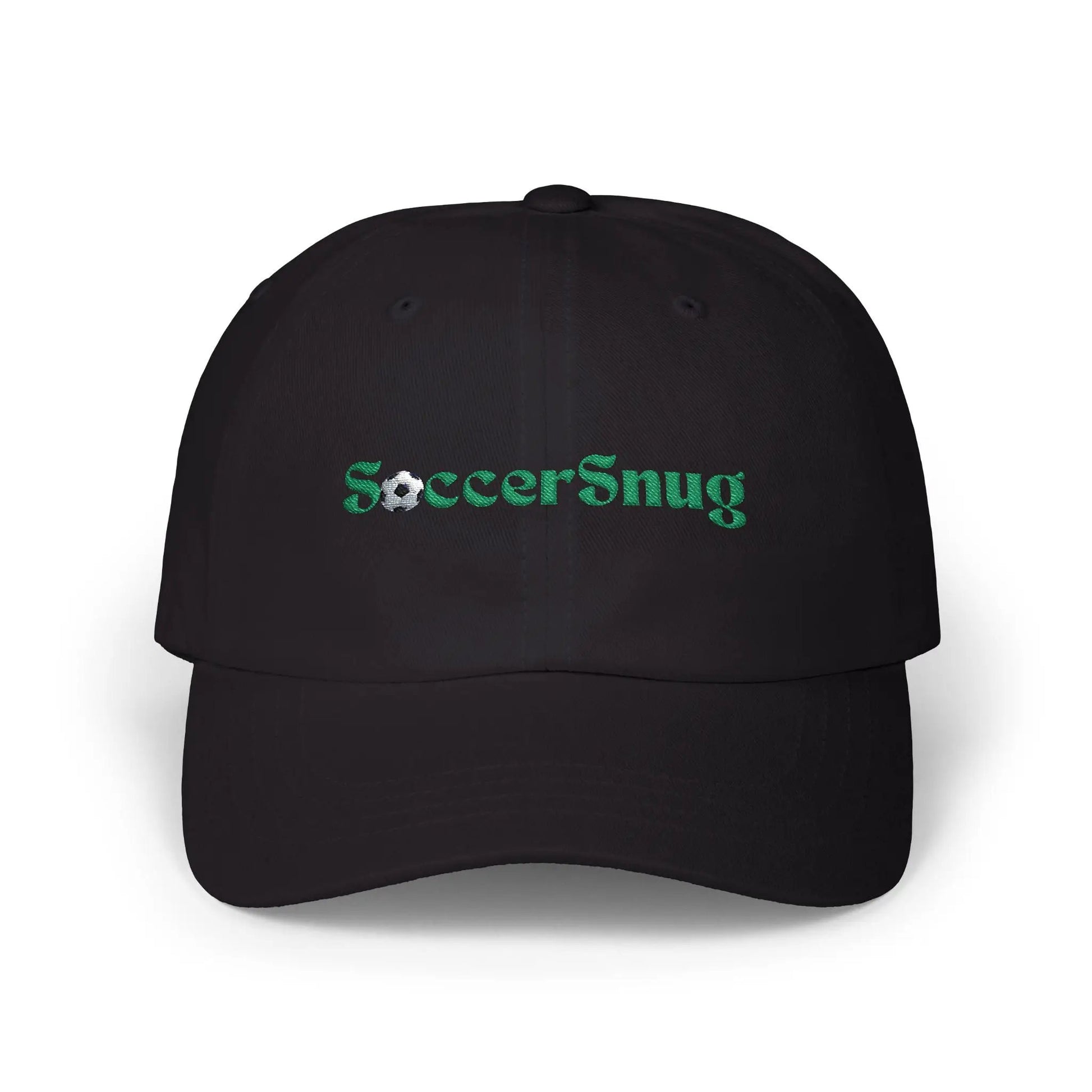 SoccerSnug Embroidered Dad Cap Casual Soccer Fan Baseball Hat by Printify