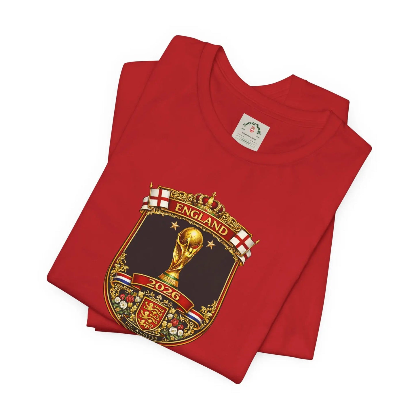 England World Cup 2026 Unisex Cotton Crew Tee by Printify
