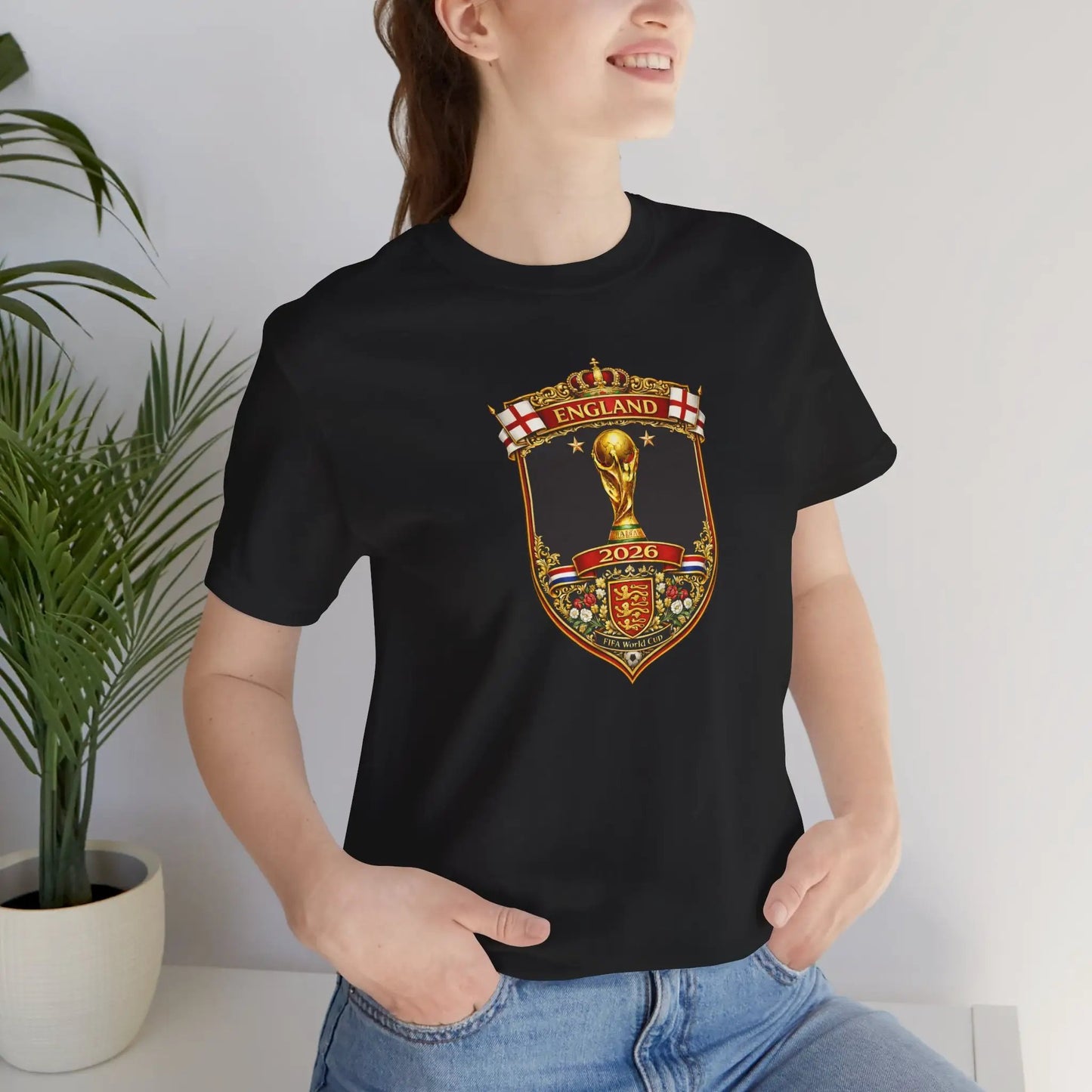 England World Cup 2026 Unisex Cotton Crew Tee by Printify