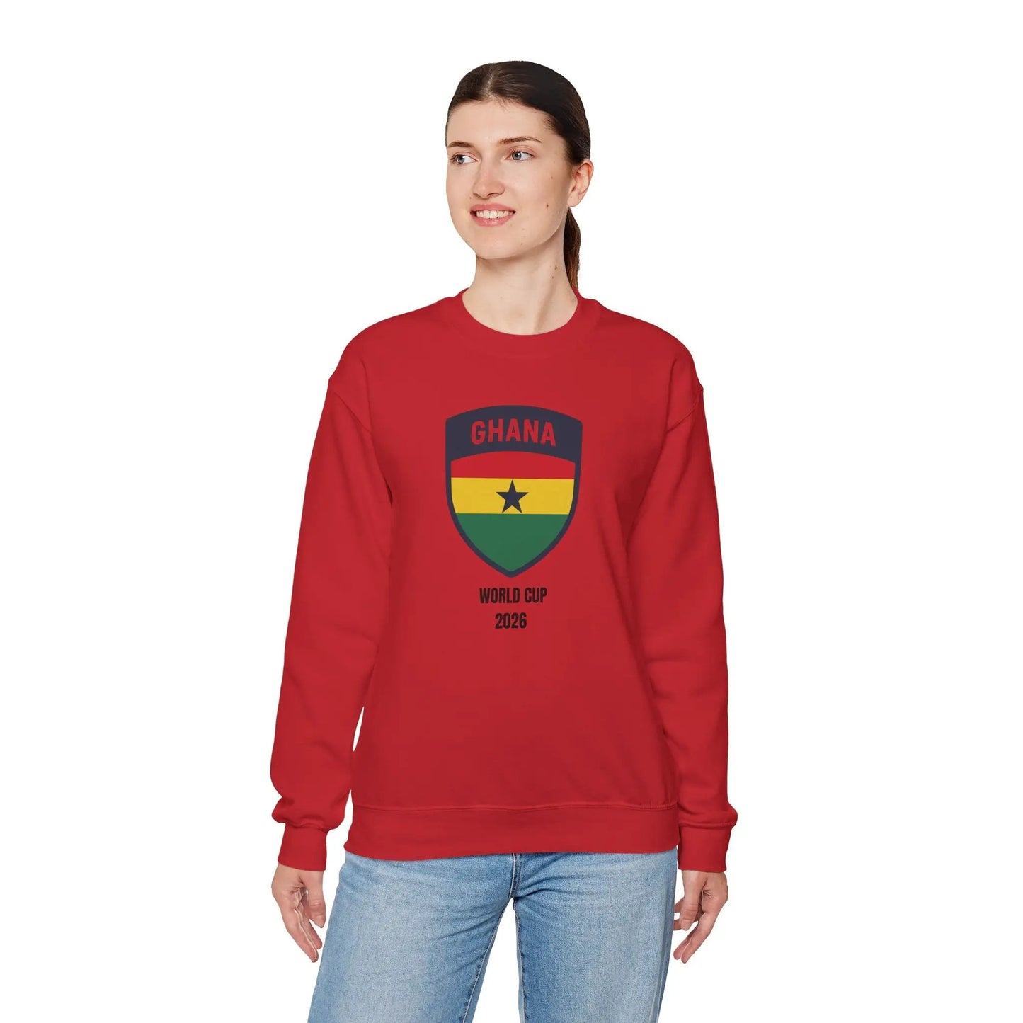 Ghana World Cup 2026 Unisex Heavy Blend Crewneck Sweatshirt by Printify