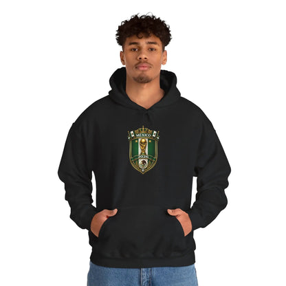 Mexico World Cup Slytherin Crest Hoodie Green Shield Pullover by Printify