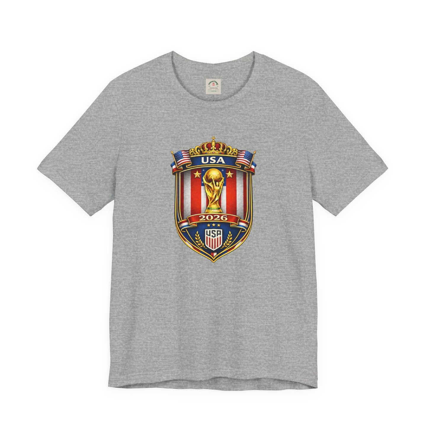 USA Soccer 2026 World Cup Crest T-Shirt by Printify