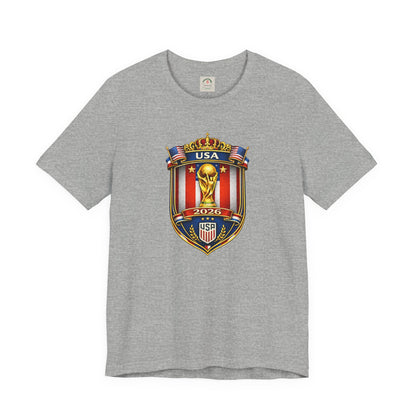 USA Soccer 2026 World Cup Crest T-Shirt by Printify