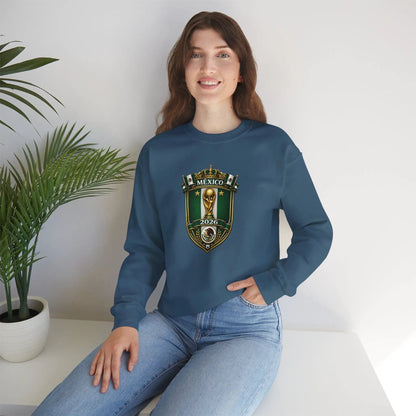 Mexico World Cup 2026 Crewneck Sweatshirt Unisex Cotton Polyester Blend by Printify