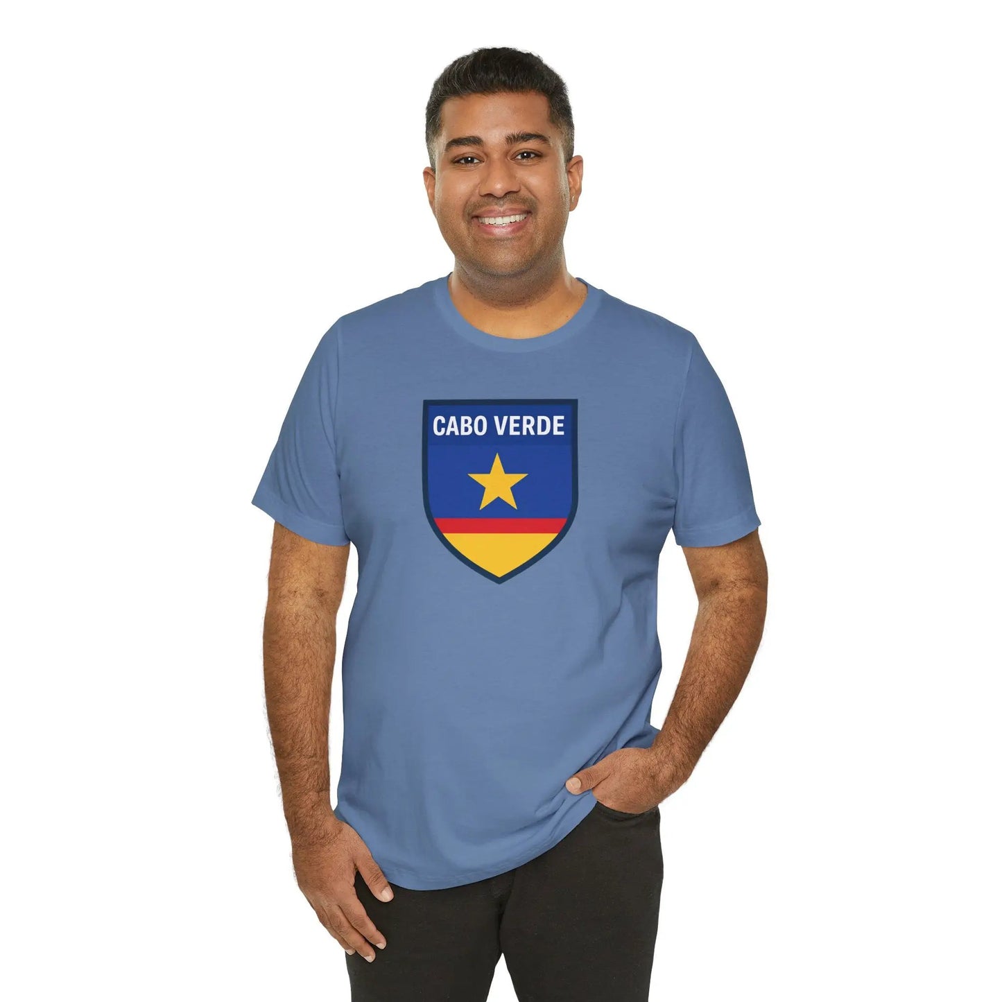 Cabo Verde Shield T‑Shirt — Cape Verde Pride Travel Tee by Printify