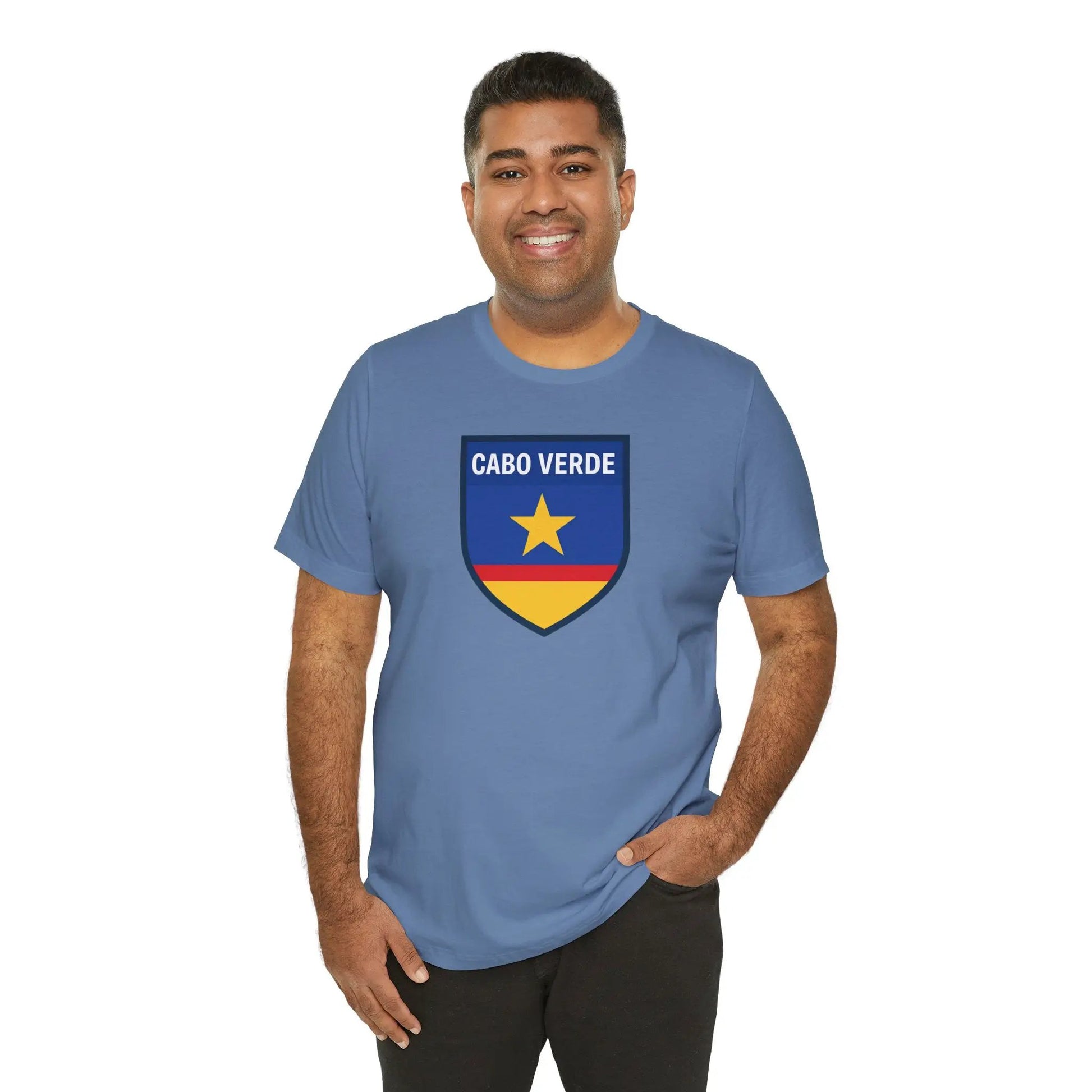 Cabo Verde Shield T‑Shirt — Cape Verde Pride Travel Tee by Printify