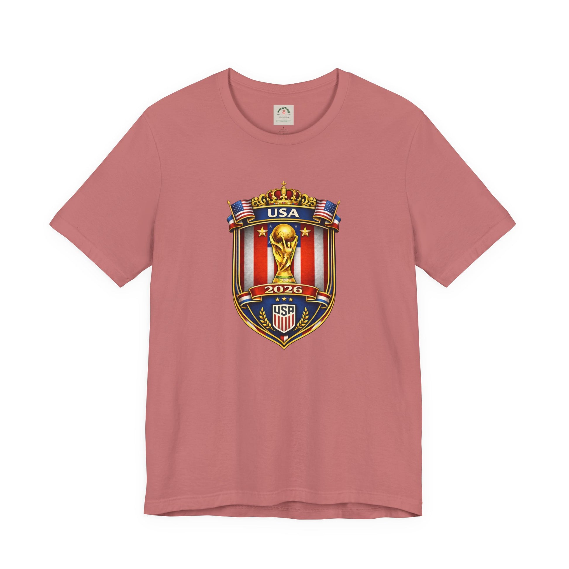 USA Soccer 2026 World Cup Crest T-Shirt by Printify