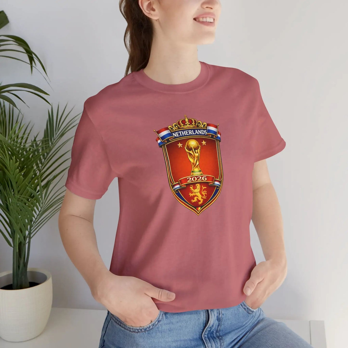 Netherlands World Cup 2026 Soccer Crest T-Shirt by Printify