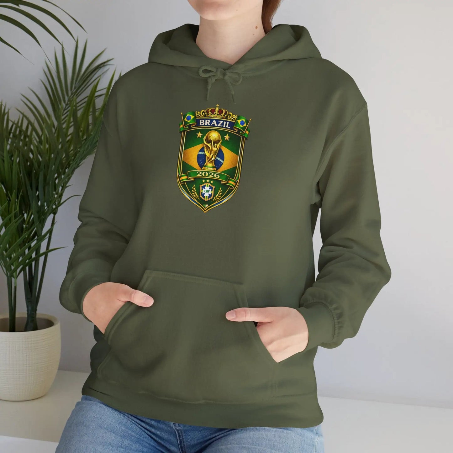 Brazil World Cup 2026 Hooded Sweatshirt by Printify