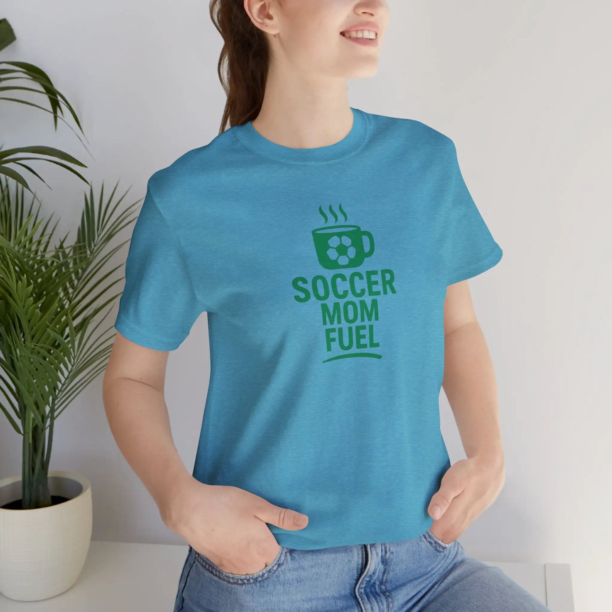 Soccer Mom Fuel T-Shirt — Coffee & Soccer Graphic Tee for Sports Moms by Printify