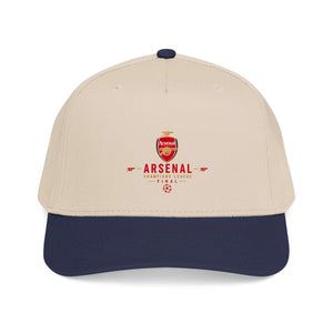 Arsenal Champions League Mid Profile Baseball Hat by Printify