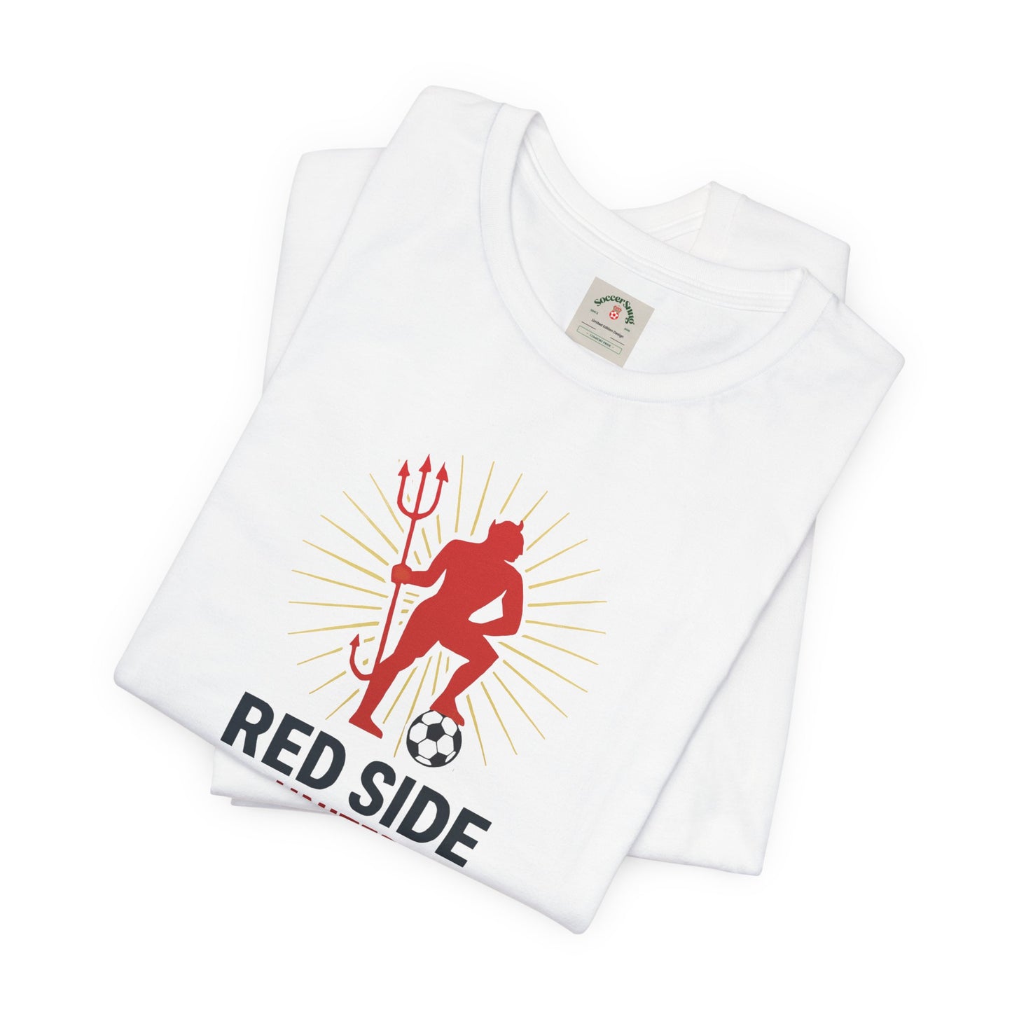 Red Side Man United Devil Soccer T-Shirt — Since Day One Fan Tee