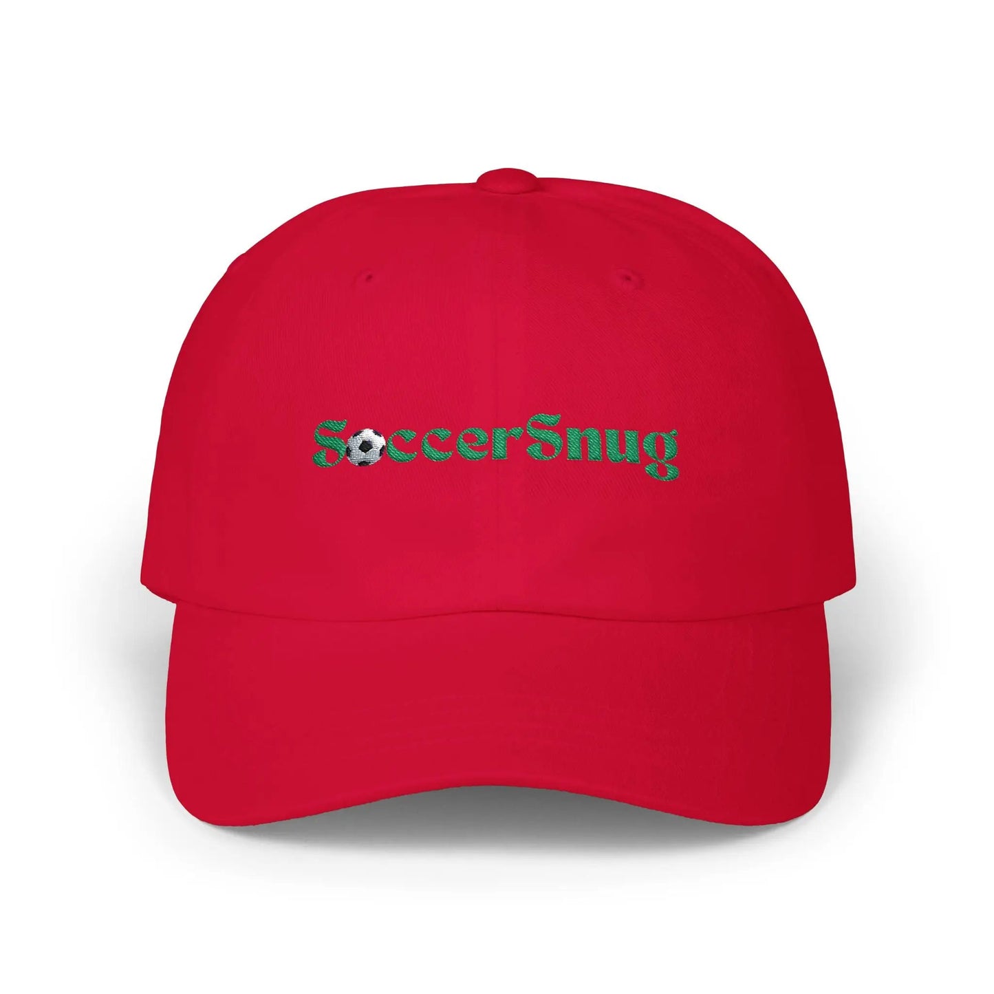 SoccerSnug Embroidered Dad Cap Casual Soccer Fan Baseball Hat by Printify