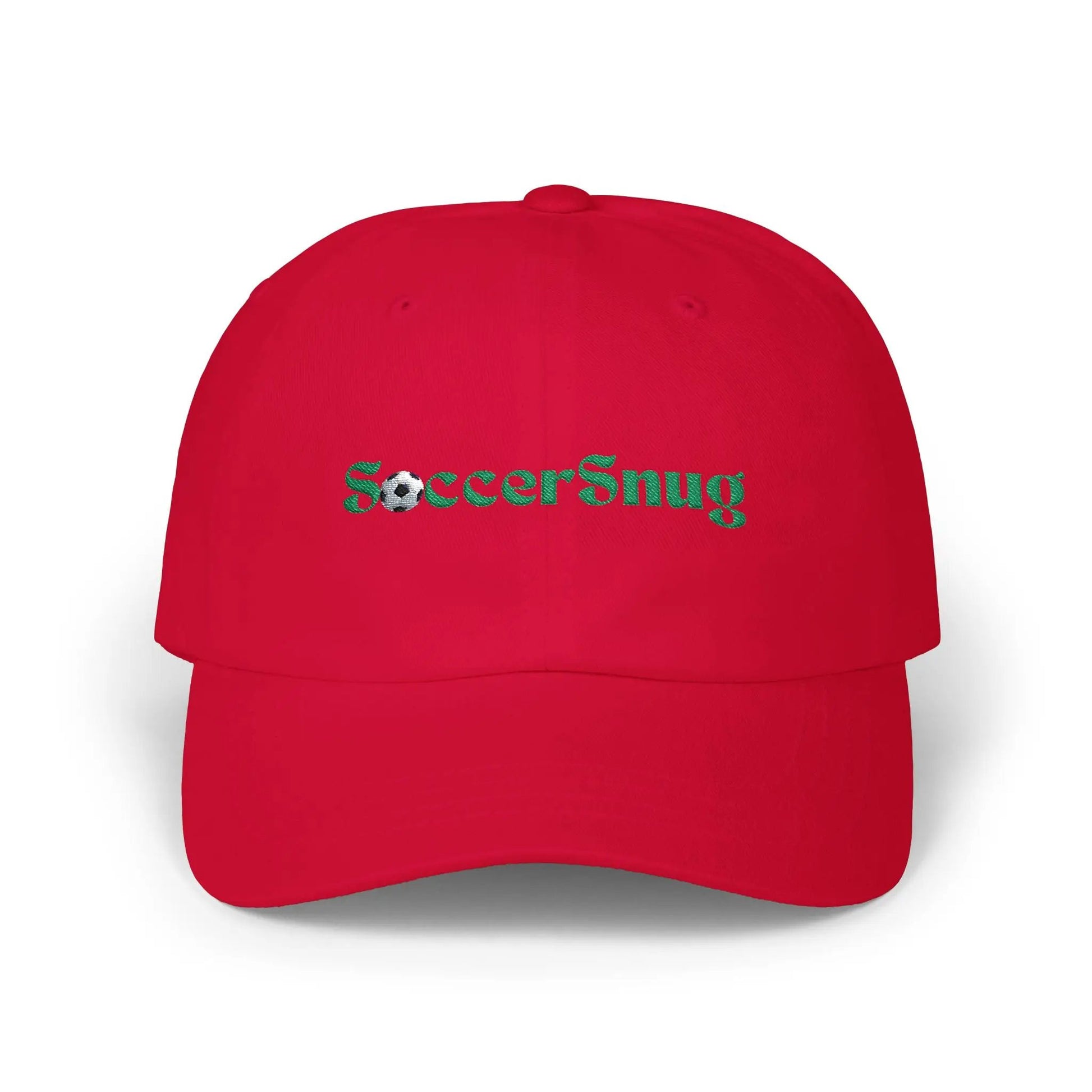 SoccerSnug Embroidered Dad Cap Casual Soccer Fan Baseball Hat by Printify