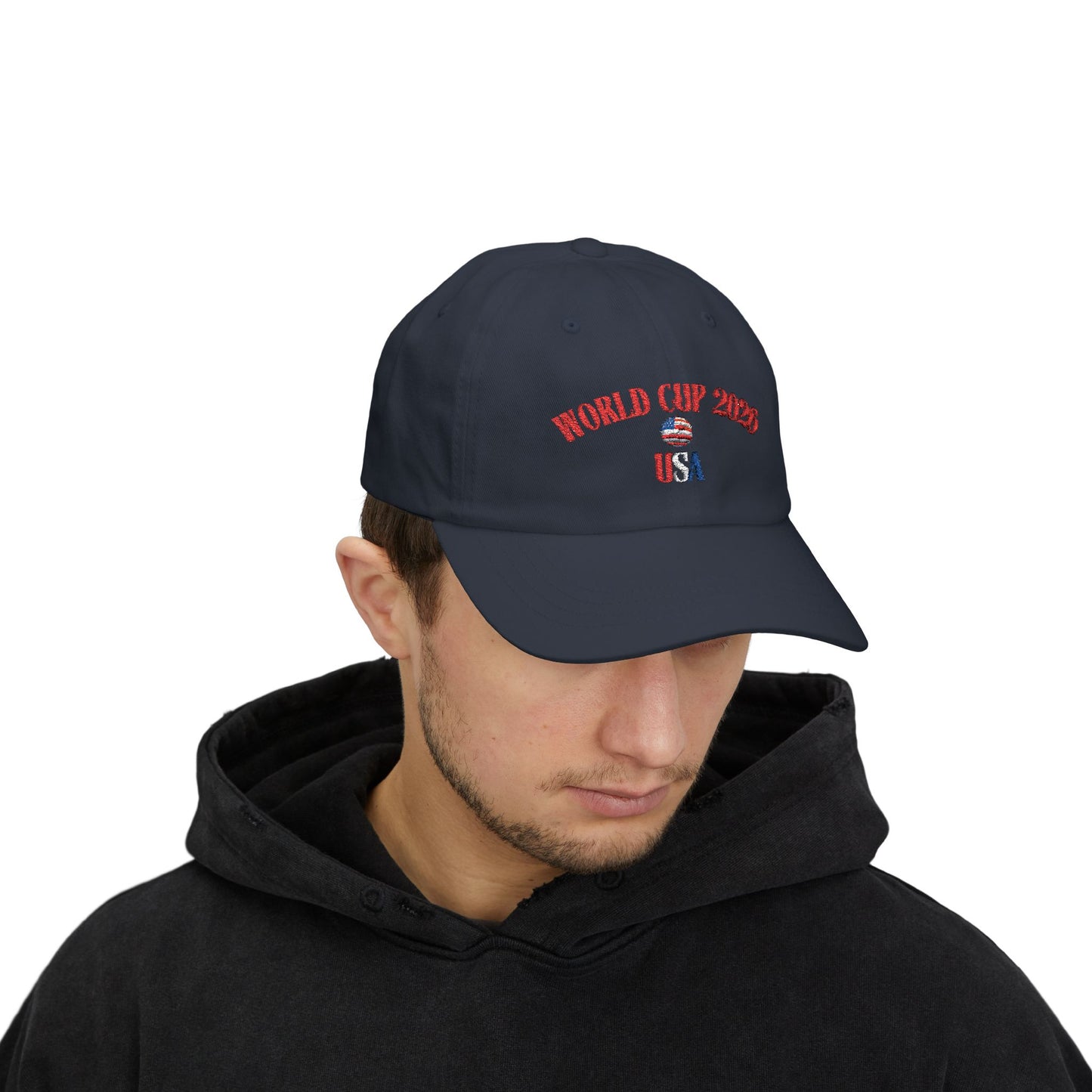 World Cup 2026 USA Dad Cap – Embroidered Soccer Ball Baseball Hat