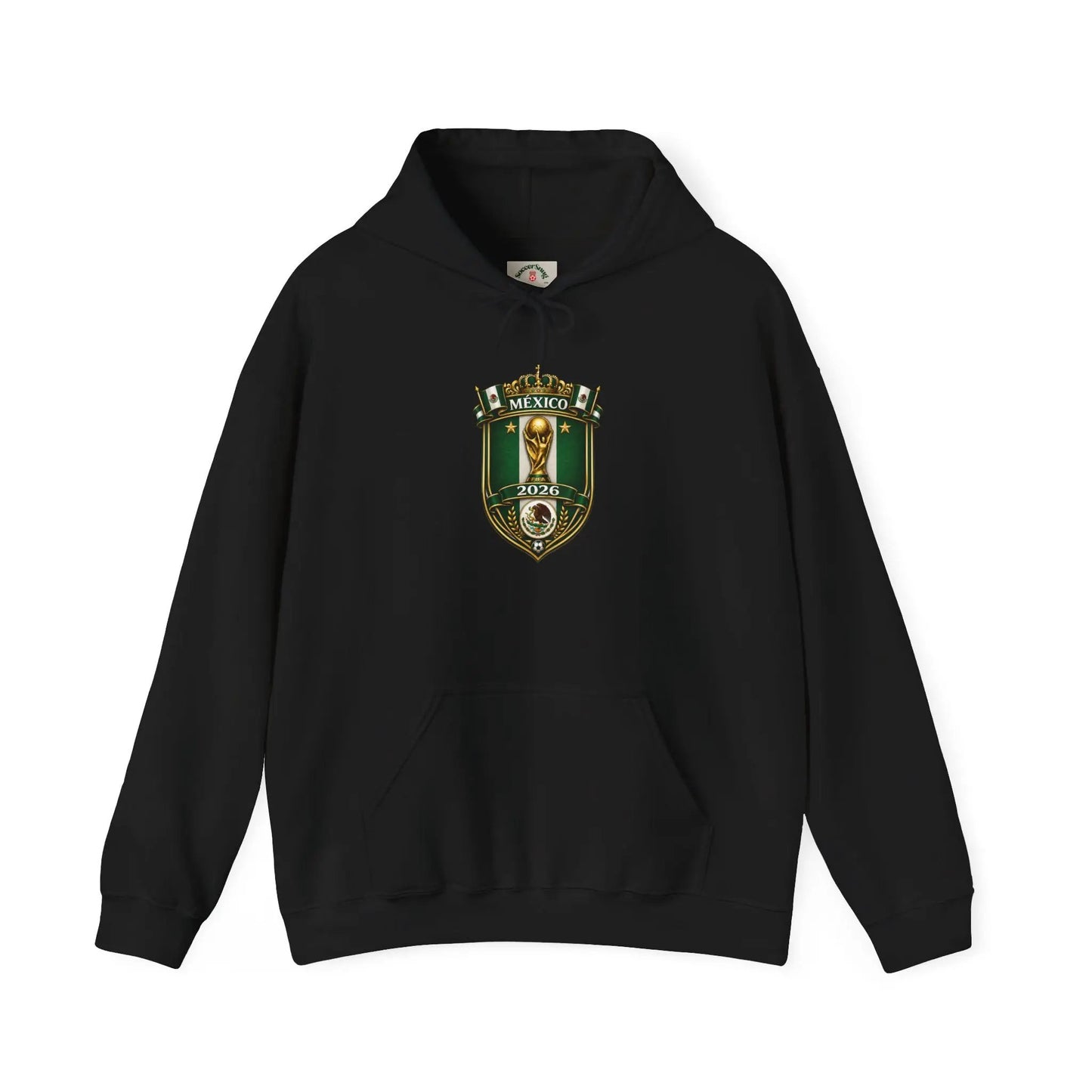 Mexico World Cup Slytherin Crest Hoodie – Hogwarts House Green Shield Pullover by Printify
