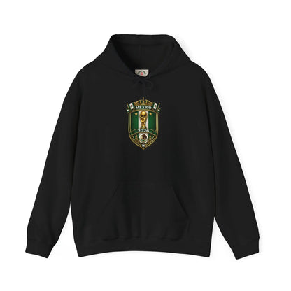 Mexico World Cup Slytherin Crest Hoodie – Hogwarts House Green Shield Pullover by Printify