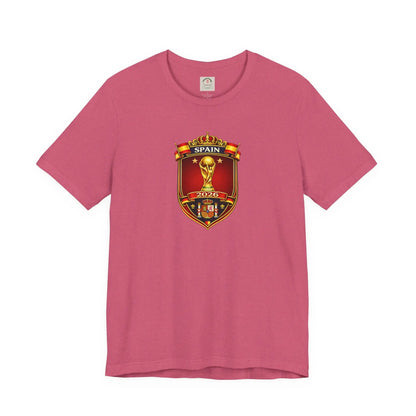 Spain World Cup Crest T‑Shirt — Soccer Fan Jersey Tee by Printify