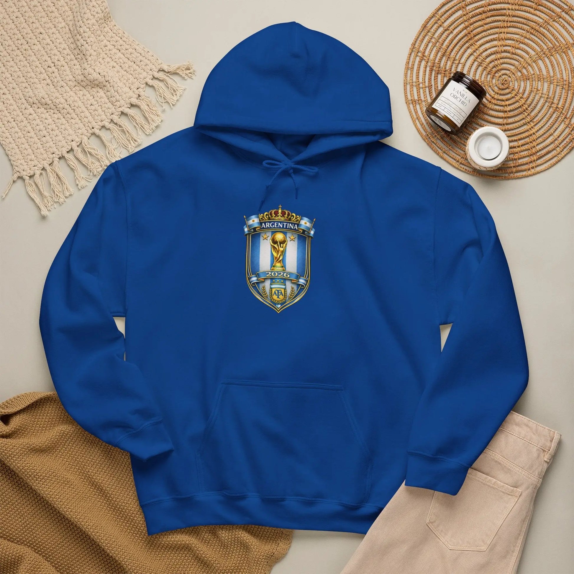 Soccer Trophy Crest Hoodie - Champion Shield Football Pullover by Printify