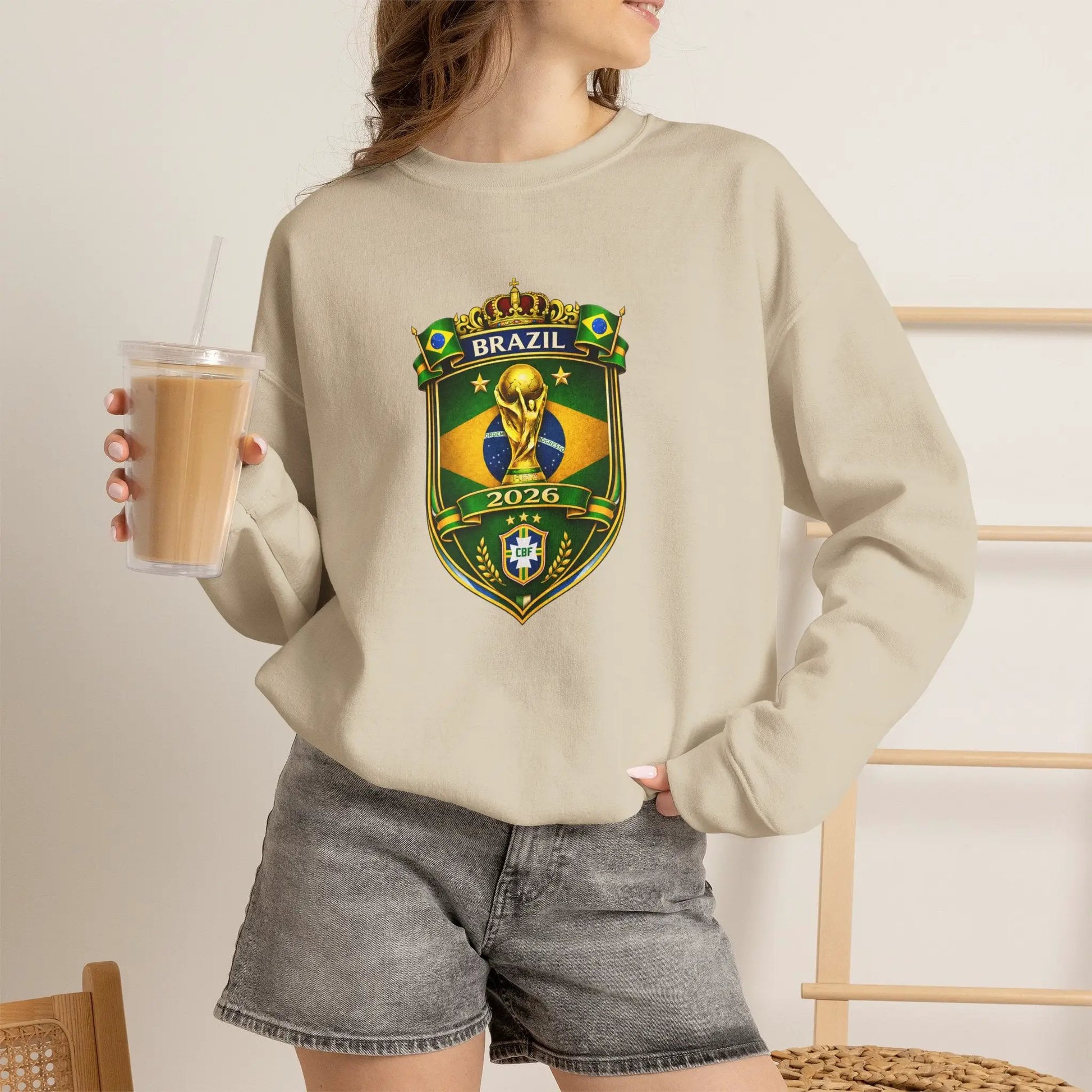 Brazil World Cup 2026 Crewneck Sweatshirt by Printify